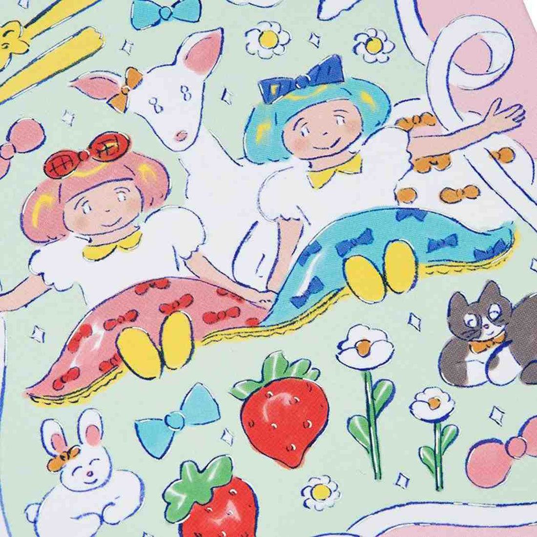 シネマコレクション cinemacollection ふたりぼんちゃん グリーティングカード バースデーBD307-5 誕生日祝い 絵本 リボンの枠の中にふたり 北澤平祐 サンリオ メッセージブック お祝い グッズ マルチカラー