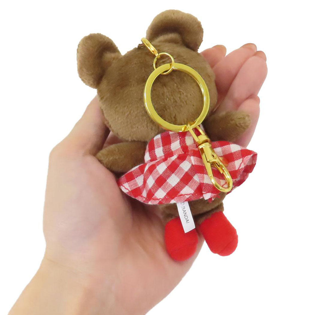 シネマコレクション cinemacollection くまのがっこう ミニぬいぐるみ チャームマスコット RD ギンガムチェック ナカジマ プレゼント 絵本キャラクター グッズ ブラウン