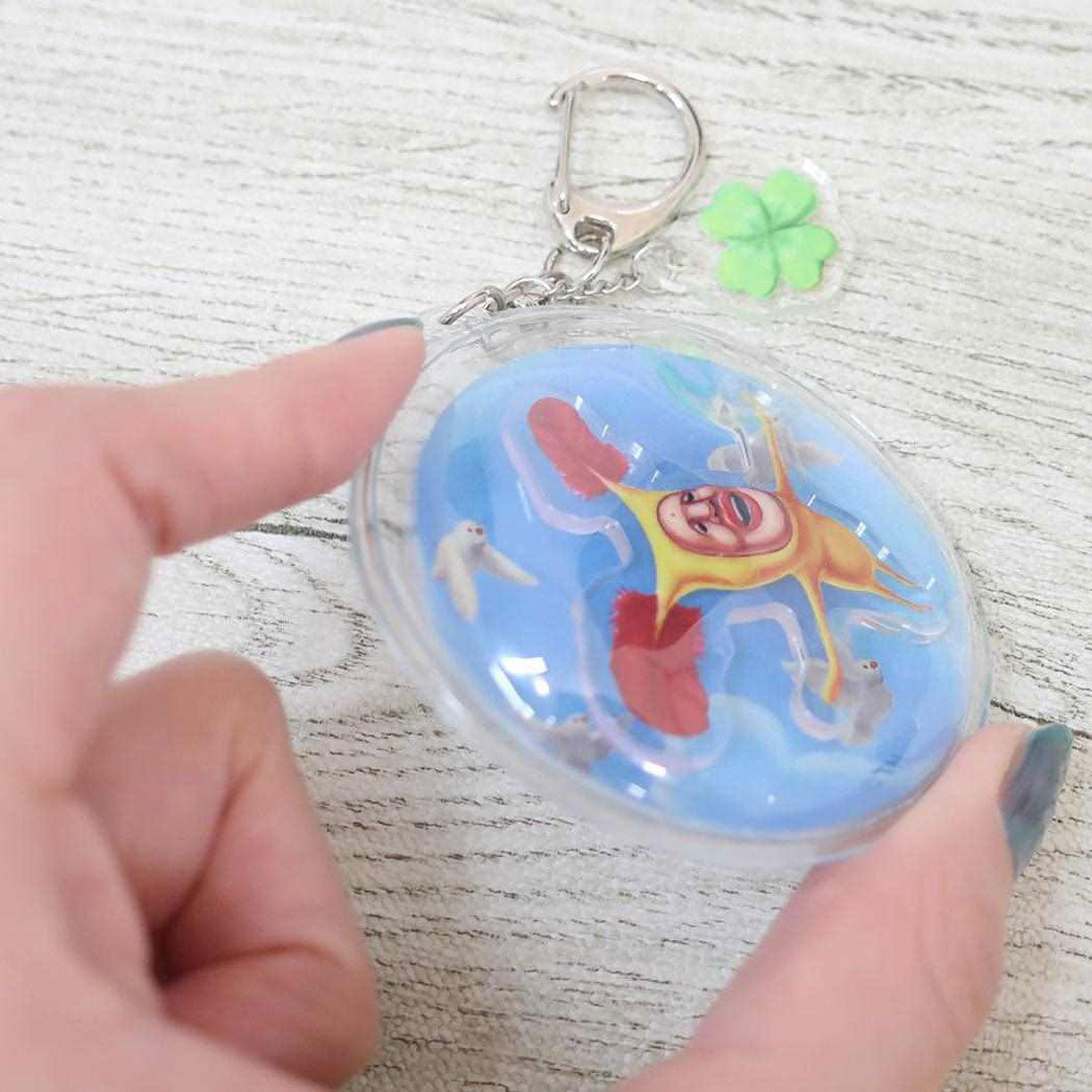 シネマコレクション cinemacollection こびとづかん キーリング エアーキーホルダー ホトケアカバネ クーリア プレゼント キャラクター グッズ ブルー