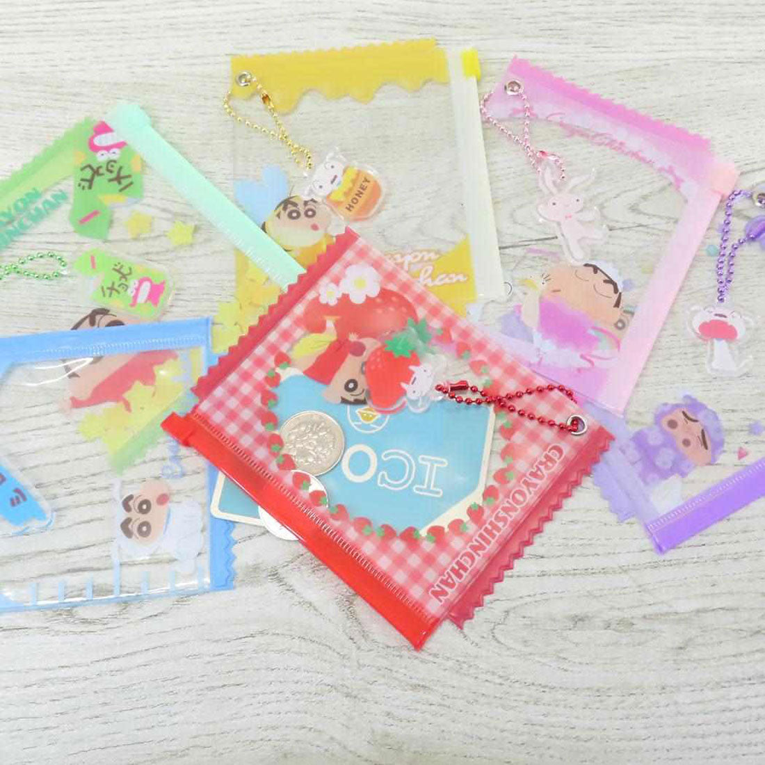 シネマコレクション cinemacollection クレヨンしんちゃん クリアポーチ クリアジッパーケース ブルー アイプランニング 小物入れ アニメキャラクター グッズ ブルー