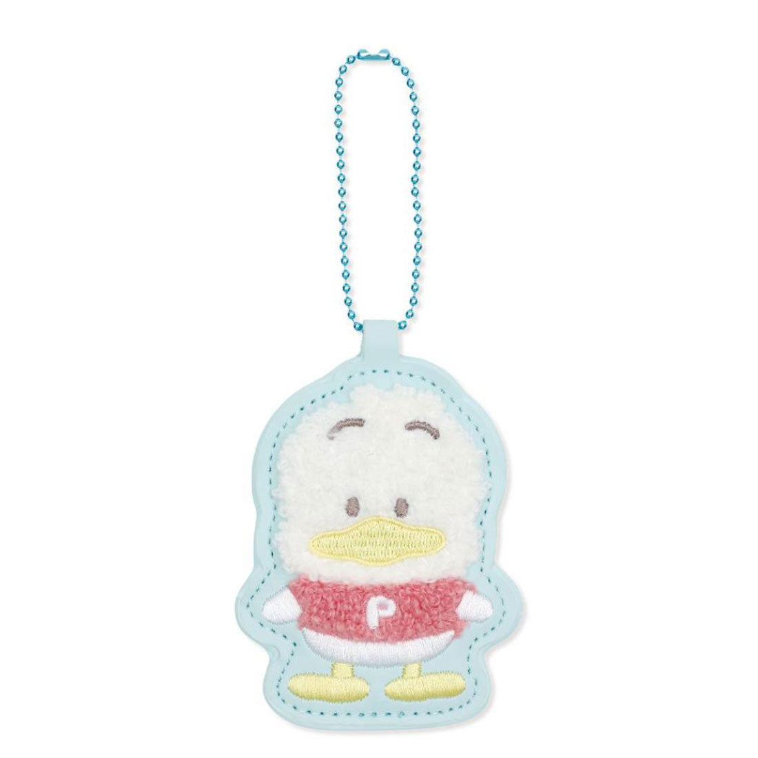 シネマコレクション cinemacollection あひるのペックル キーチェーン お名前ホルダー 相良刺繍 サンリオ エムプラン ネームタグ キャラクター グッズ ブルー