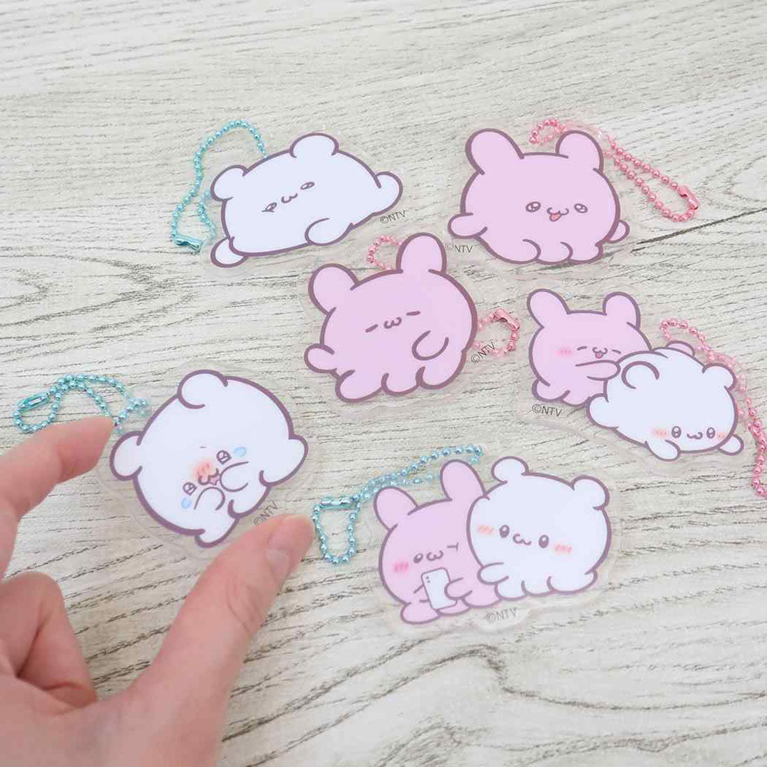 シネマコレクション cinemacollection らぶいーず キーチェーン アクリルキーホルダー すもっぴ&ピョンチーB サンタン プチギフト キャラクター グッズ マルチカラー