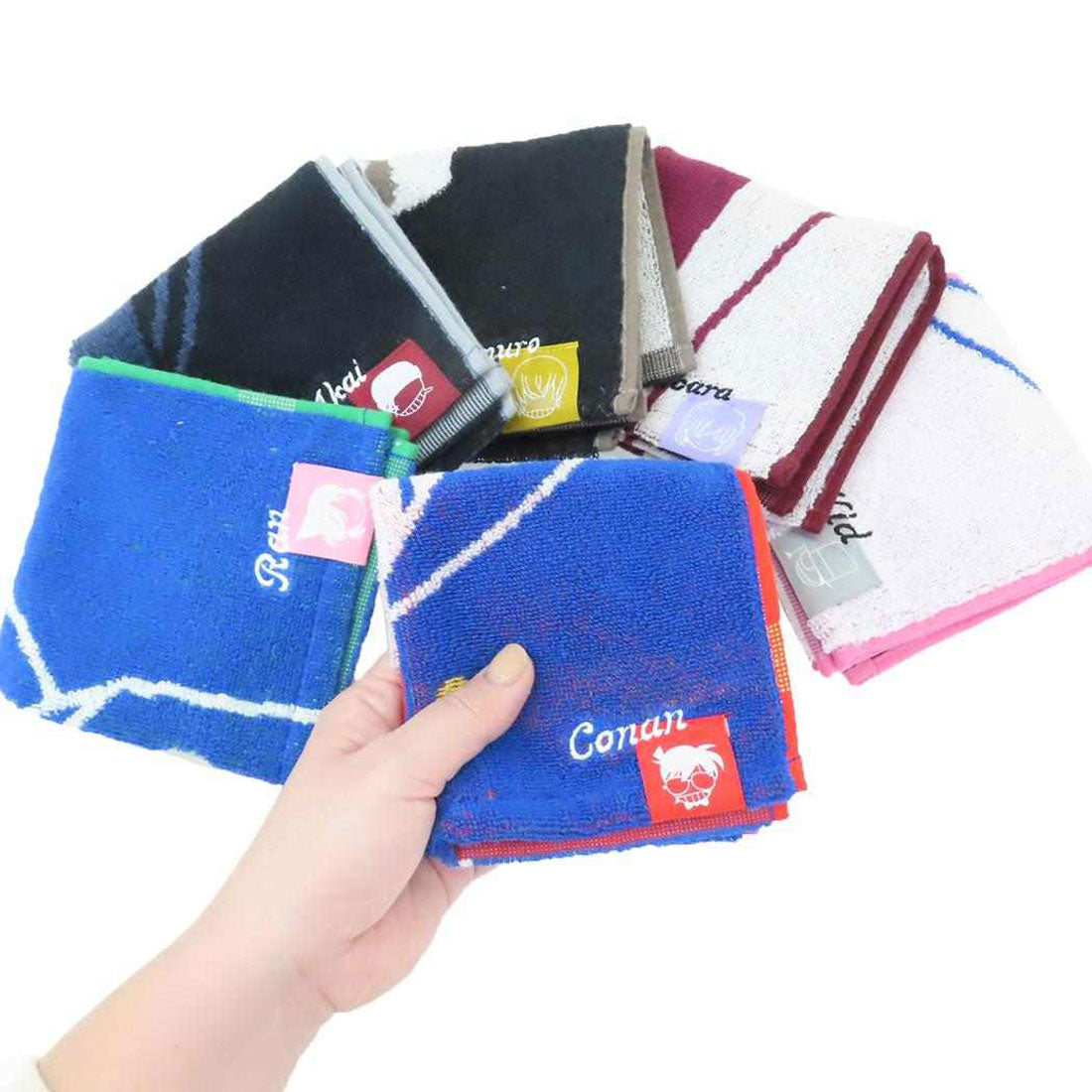 シネマコレクション cinemacollection 名探偵コナン ミニタオル ジャガードハンカチタオル コスチューム 蘭 少年サンデー 丸眞 汗拭きタオル アニメキャラクター グッズ マルチカラー