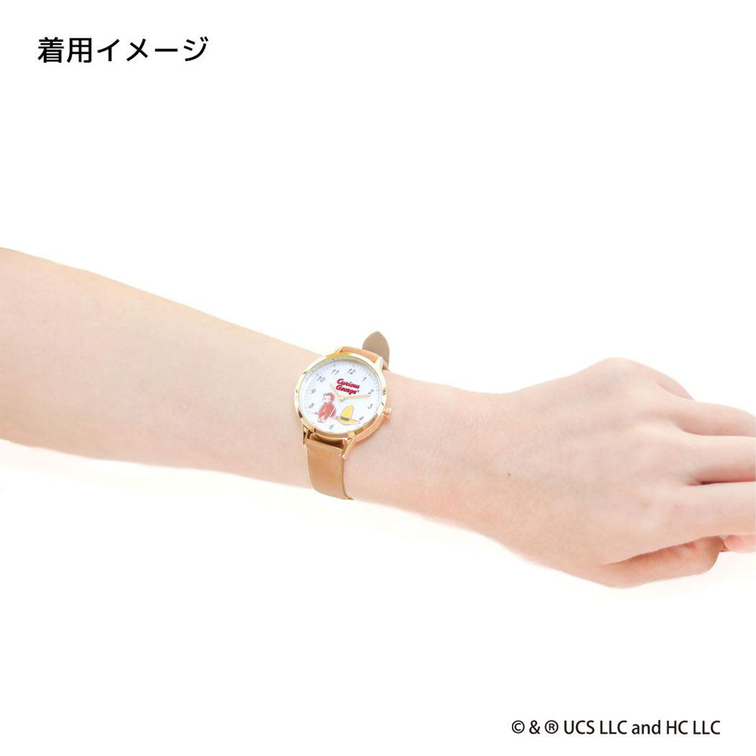 シネマコレクション cinemacollection おさるのジョージ 腕時計 ベーシックレザーウォッチ WH フィールドワーク プレゼント 女性 レディースウォッチ かわいい 絵本キャラクター グッズ ベージュ