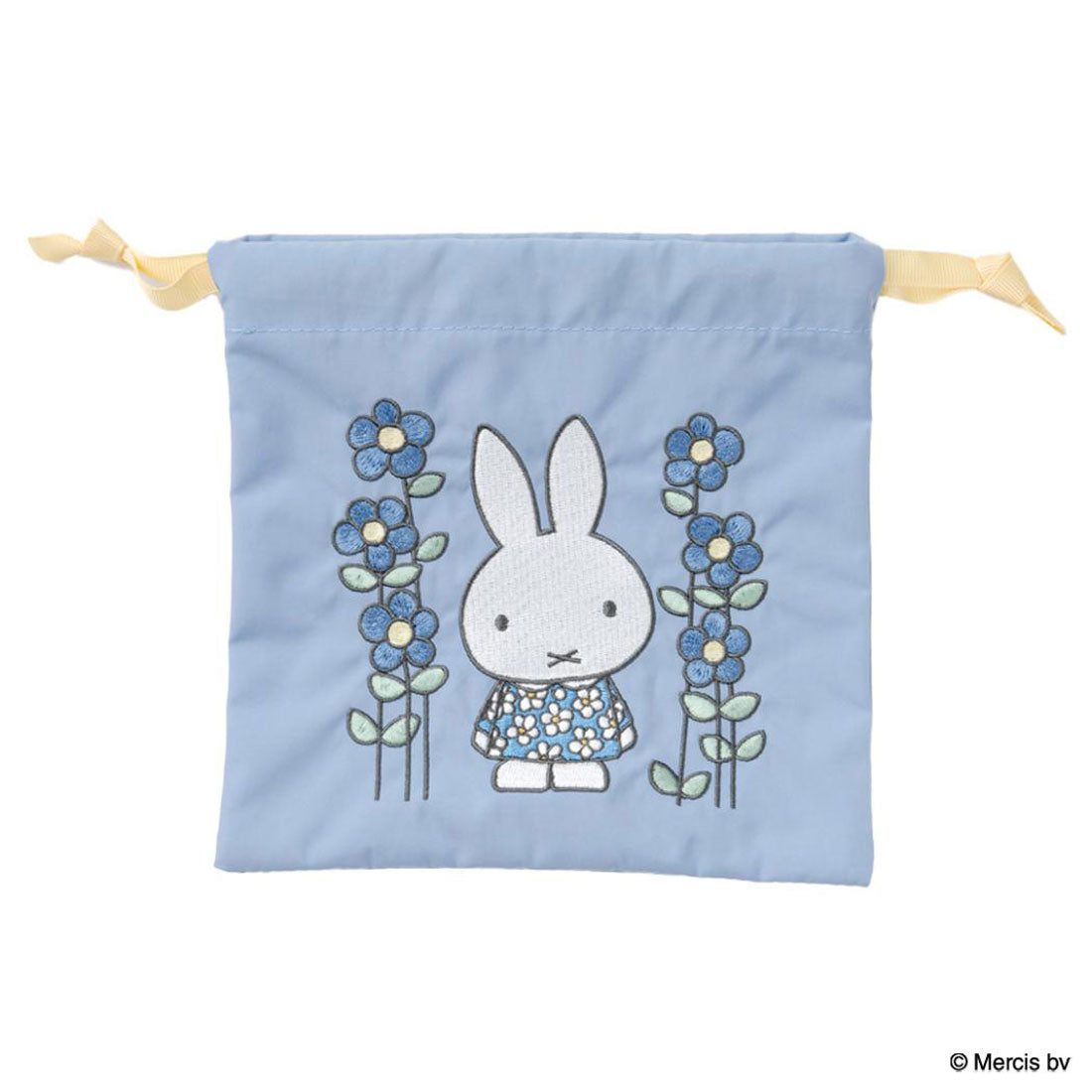 シネマコレクション cinemacollection ミッフィー 巾着袋 巾着 MIFFY EMBROIDERY ブルー ディックブルーナ エフエービージャパン 小物入れ メイクポーチ 絵本キャラクター グッズ ブルー