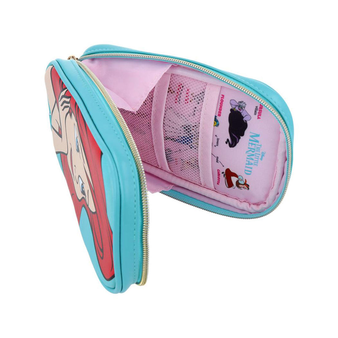 シネマコレクション cinemacollection リトルマーメイド コスメポーチ ポーチ DC相関図 ディズニー サンスター文具 小物入れ キャラクター グッズ ブルー