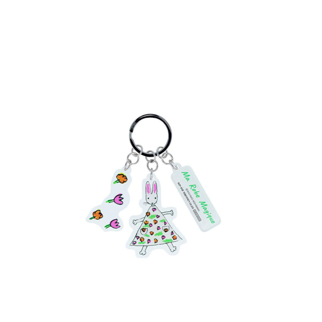 シネマコレクション cinemacollection わたしのワンピース キーリング 3連アクリルキーホルダー 花 サンスター文具 にしまき かやこ キーチャーム グッズ マルチカラー