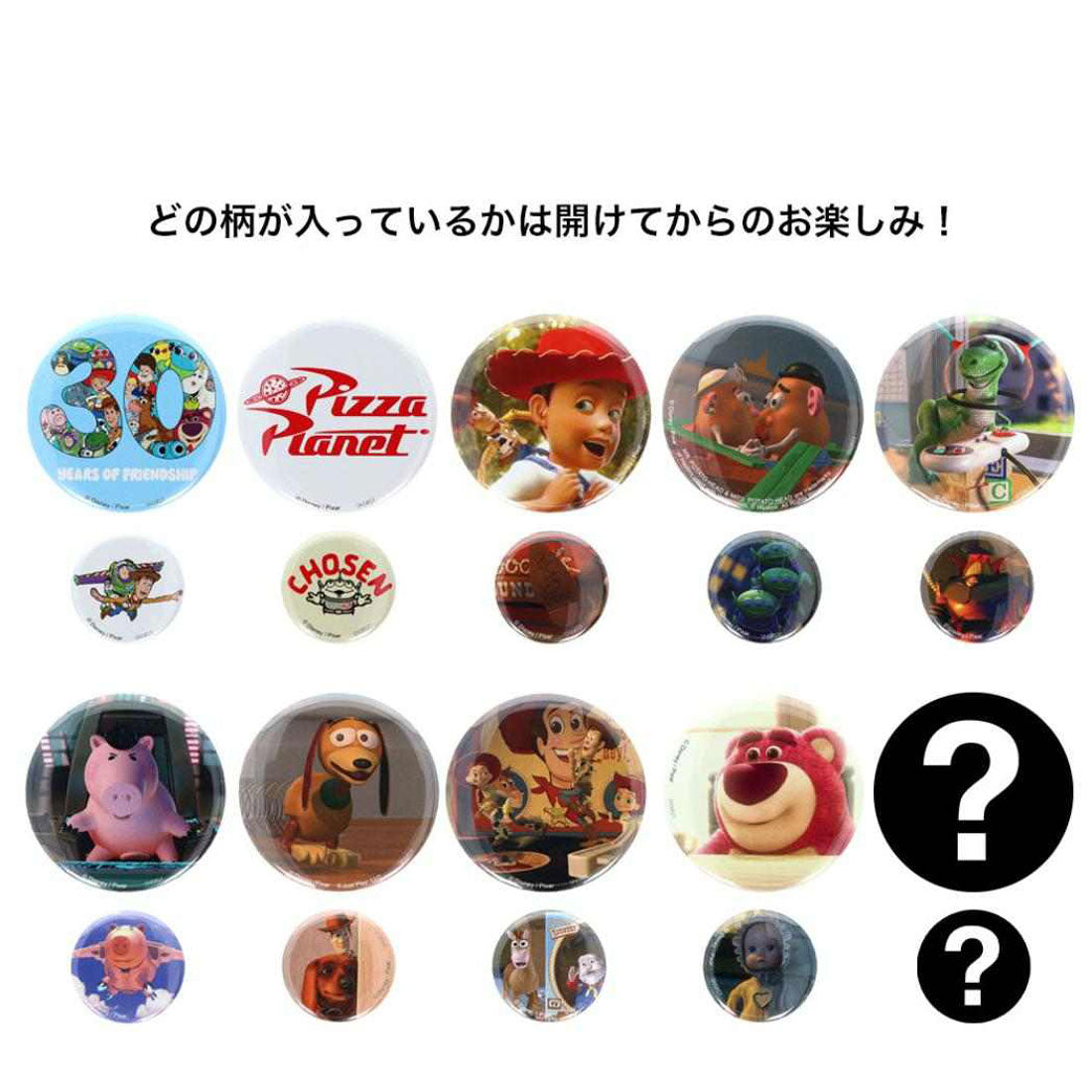 シネマコレクション cinemacollection トイストーリー 缶バッジ 缶バッジ2個セット 全10種の内どれか1種類 ディズニー サンスター文具 コレクション雑貨 キャラクター グッズ マルチカラー