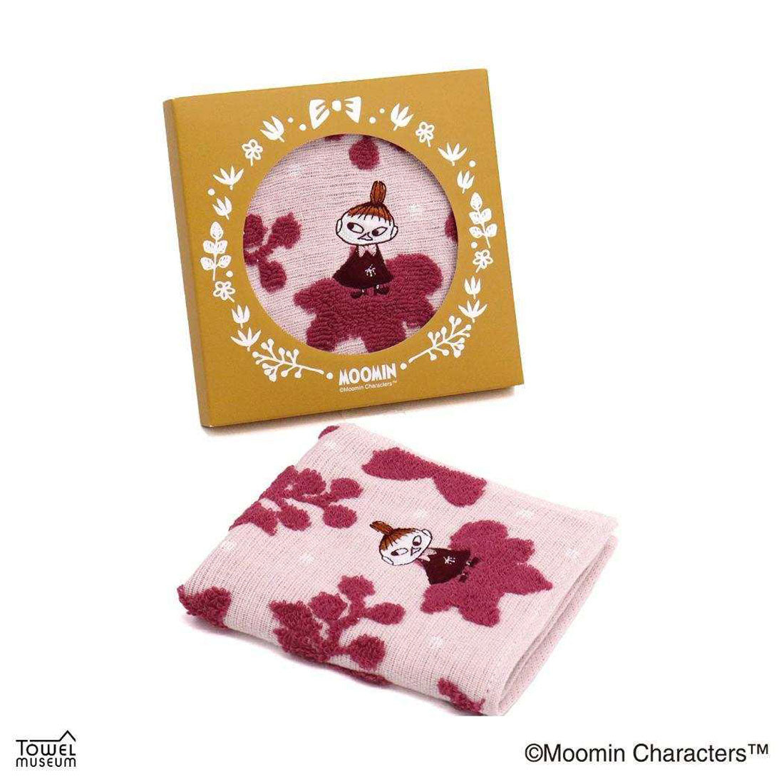 シネマコレクション cinemacollection ムーミン ミニタオル ガーゼパイルフルフィーコットンタオルハンカチ ごきげん リトルミイ ピンク 北欧 タオル美術館 プレゼント かわいい キャラクター グッズ ピンク
