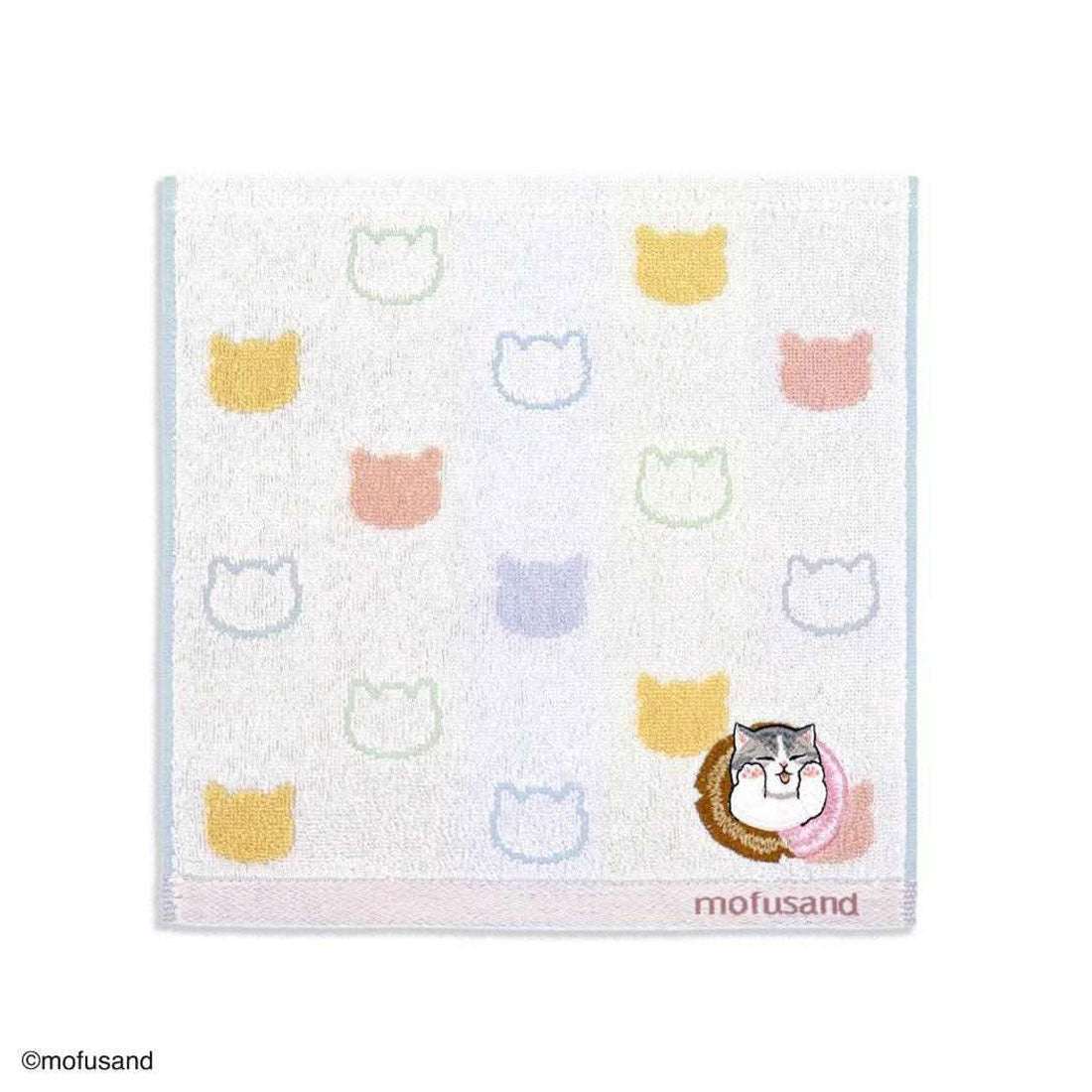 シネマコレクション cinemacollection mofusand モフサンド ミニタオル タオルハンカチ ピンク ドーナツにゃん タオル美術館 プレゼント かわいい キャラクター グッズ マルチカラー