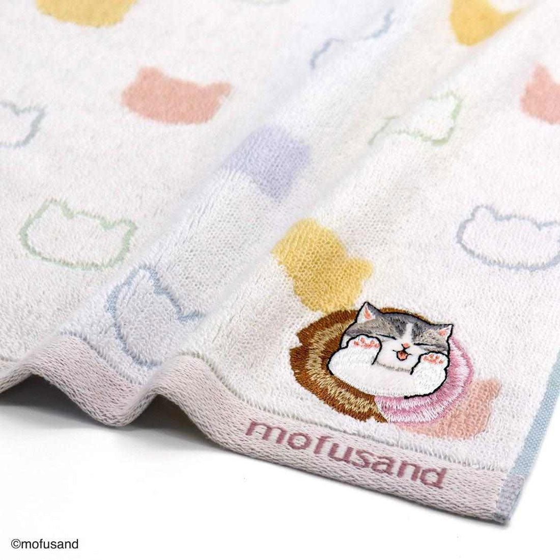 シネマコレクション cinemacollection mofusand モフサンド ミニタオル タオルハンカチ ピンク ドーナツにゃん タオル美術館 プレゼント かわいい キャラクター グッズ マルチカラー