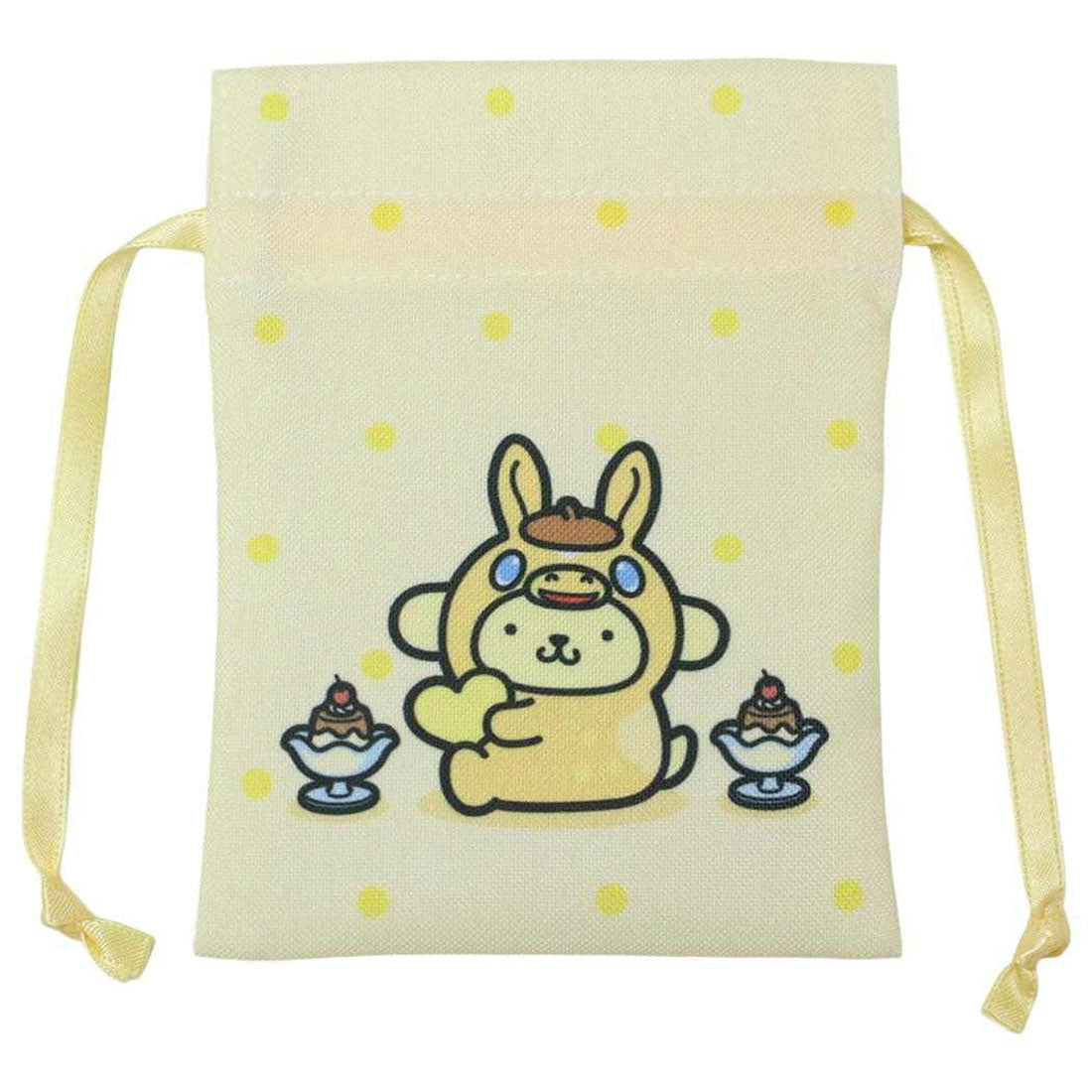 シネマコレクション cinemacollection RODYxサンリオキャラクターズ ミニ巾着袋 豆巾着 RODYxポムポムプリン サンリオ マリモクラフト まめきんちゃく 小物入れ キャラクター グッズ イエロー