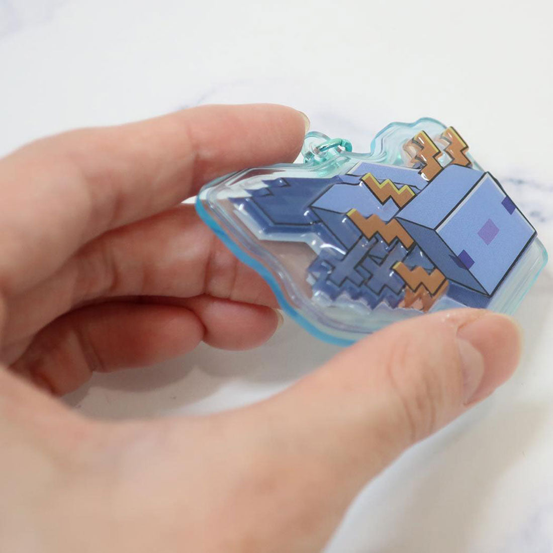 シネマコレクション cinemacollection マインクラフト キーリング ぷっくりったいキーホルダー ウーパールーパー ブルー Minecraft プレゼント ゲームキャラクター グッズ 他