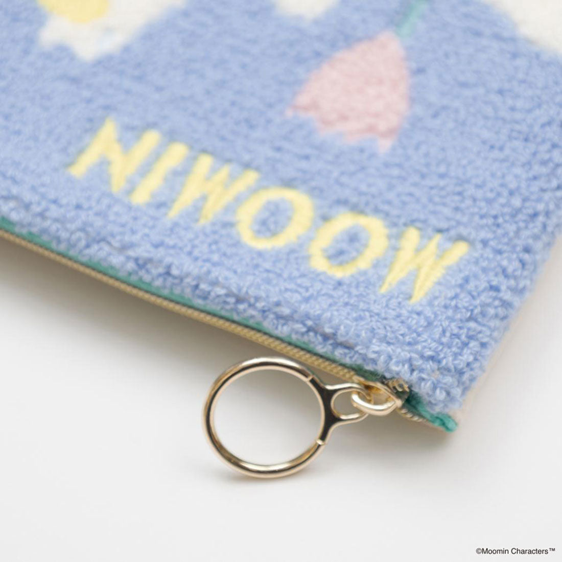 シネマコレクション cinemacollection ムーミン コスメポーチ MOOMIN サガラ刺繍フラットポーチ ブルー 北欧 エフエービージャパン 小物入れ かわいい キャラクター グッズ 他