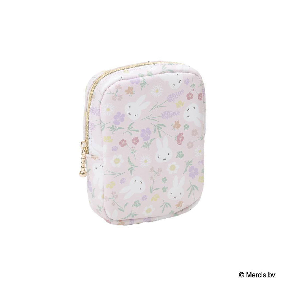 シネマコレクション cinemacollection ミッフィー コスメポーチ MIFFY Floral pattern 縦型スクエアポーチ ピンク ディックブルーナ エフエービージャパン 小物入れ メイクポーチ 絵本キャラクター グッズ 他