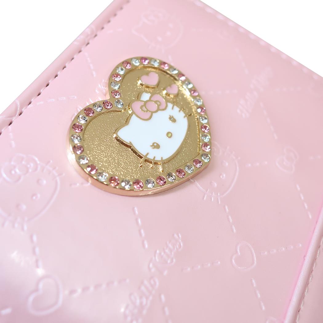 シネマコレクション cinemacollection ハローキティ 財布 ハートプレート2つ折りミニ財布 ブラック サンリオ ラビット ブラック