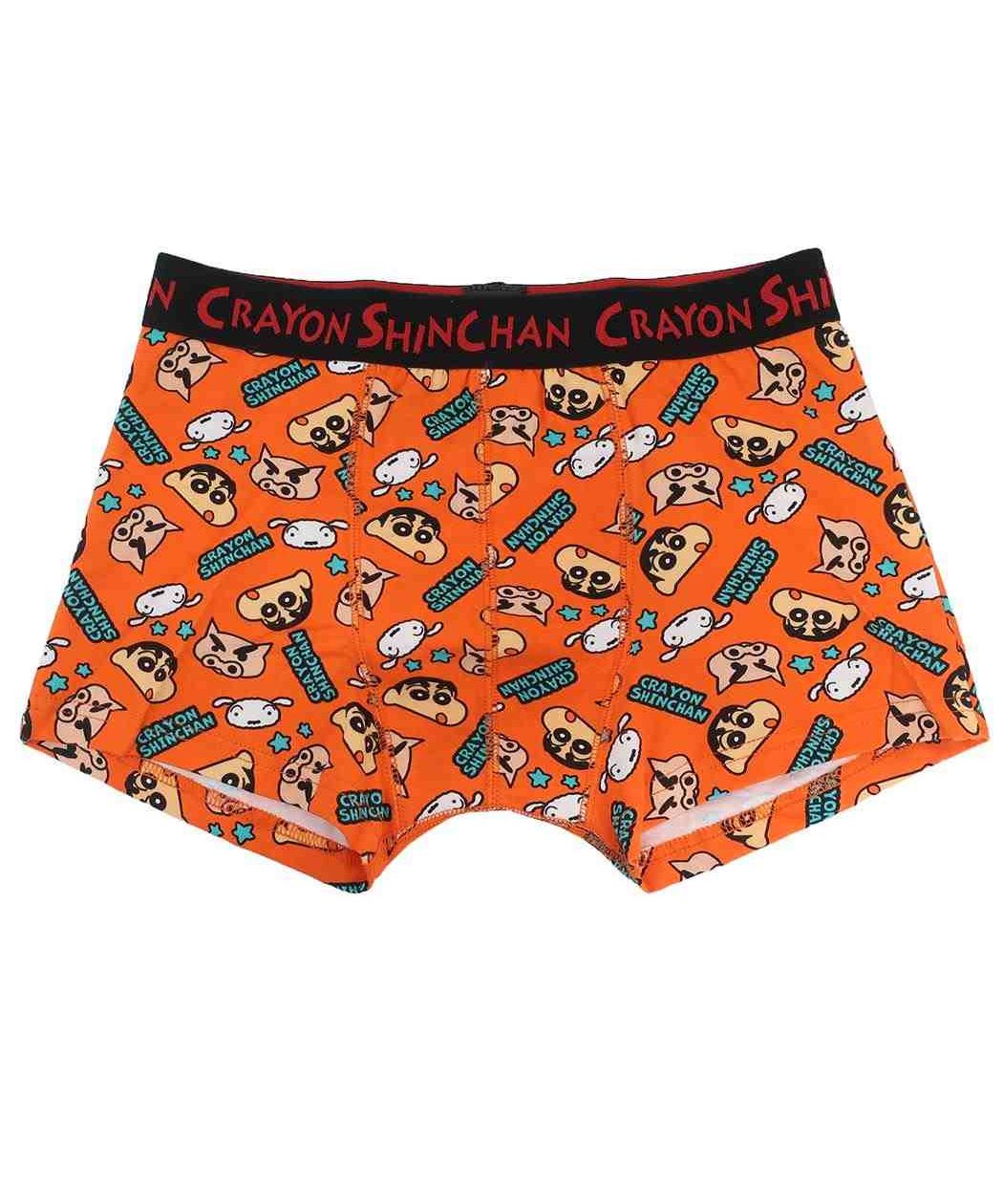シネマコレクション cinemacollection クレヨンしんちゃん 男性用下着 ボクサーブリーフ フェイスロゴ ちらし スモールプラネット ギフト雑貨 メンズインナー アニメキャラクター グッズ 【返品不可商品】,Mサイズ