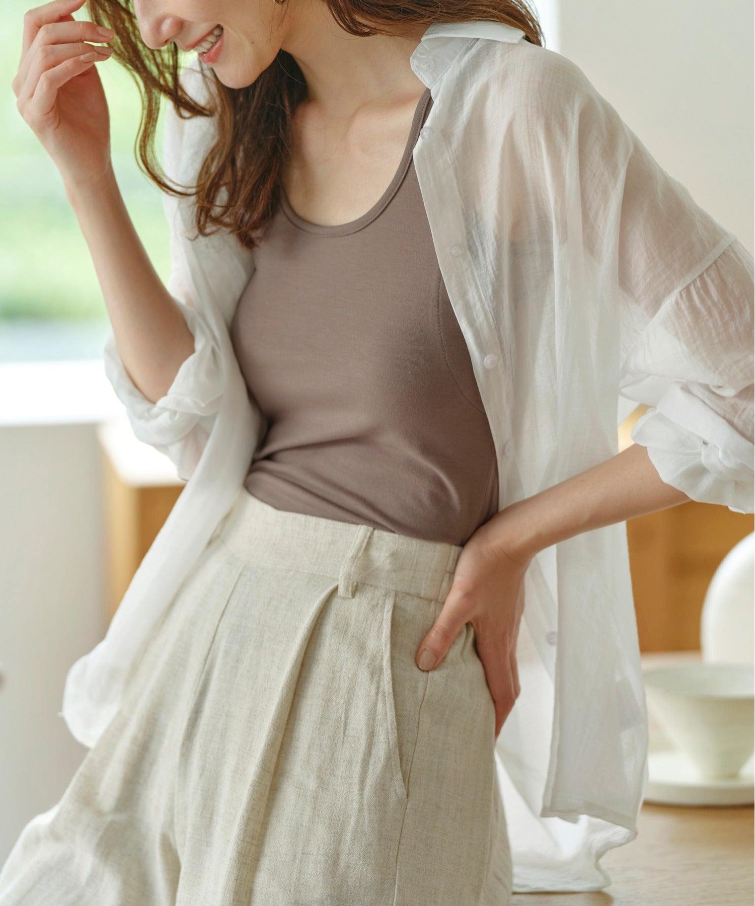 ユナウ YU'NOW 綿混汗取りインナータンクトップ【抗菌防臭】【吸水速乾】 (ブラック) ブラック