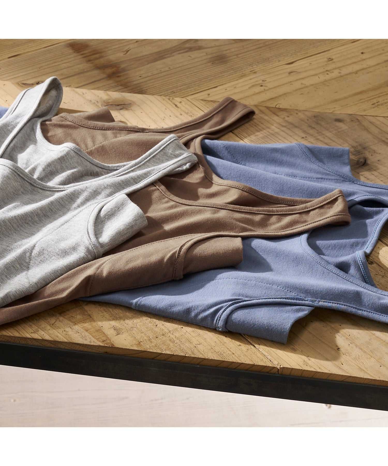 ユナウ YU'NOW 綿混汗取りインナータンクトップ【抗菌防臭】【吸水速乾】 (グレー) グレー