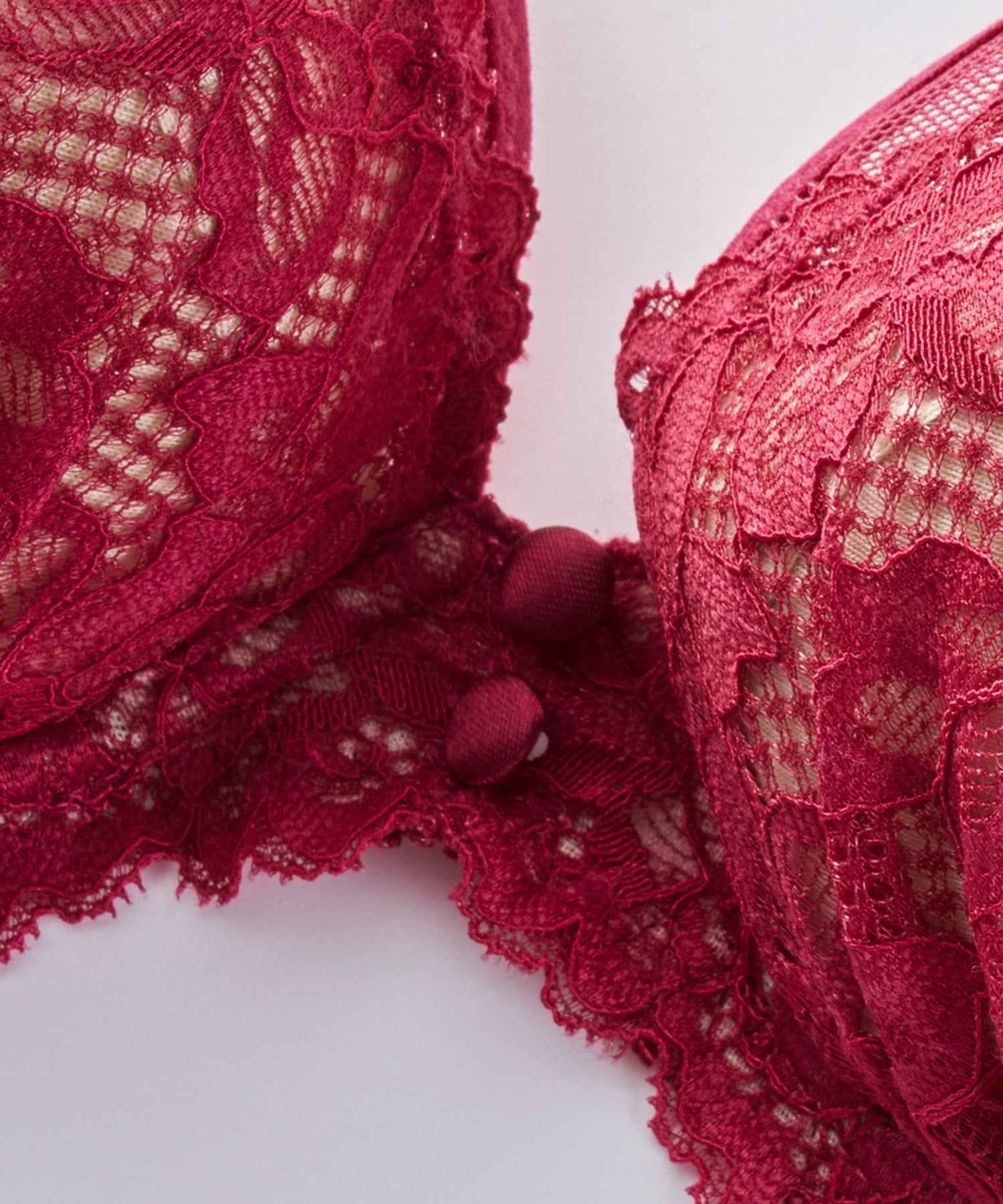 ユナウ YU'NOW モテ谷間のもっちりコンフォートブラ&ショーツ【返品不可商品】 (チェリーレッド) チェリーレッド