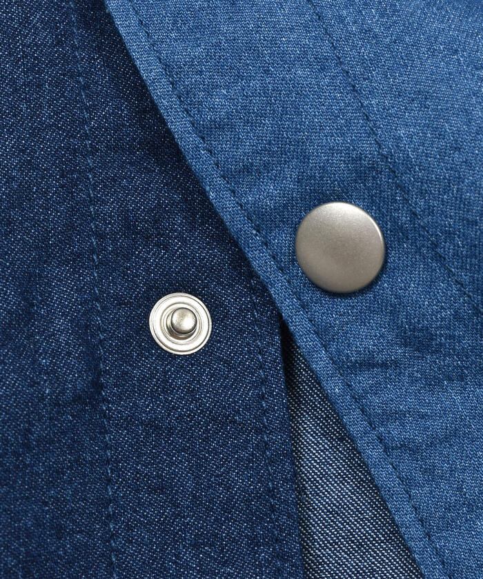 スラップ スリップ SLAP SLIP バックプリント切り替えデニムブルゾン