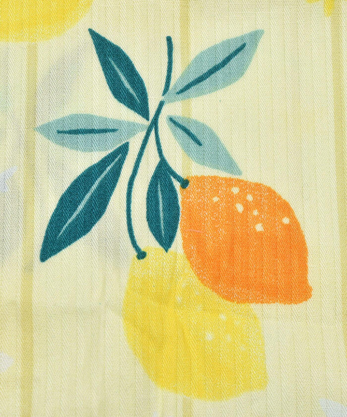 スラップ スリップ SLAP SLIP 【お揃い】花火檸檬花紋領蕾絲浴衣+帶子套裝
