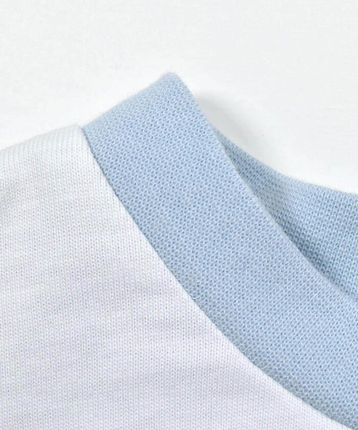 スラップ スリップ SLAP SLIP ポケット付きビッグシルエットバイカラー半袖Tシャツ(80~130cm) (グレー系) グレー系