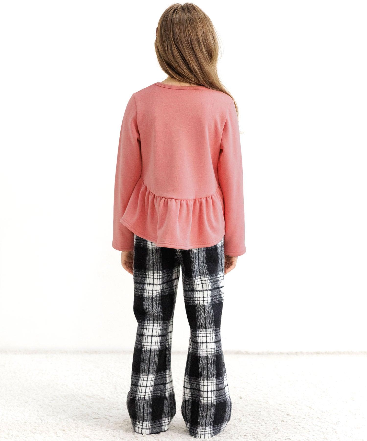 コドモフク ビー 子供服Bee 裏起毛ペプラムトップス