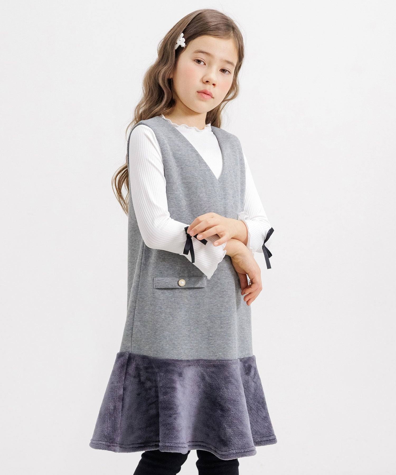 コドモフク ビー 子供服Bee 長袖リブトップス
