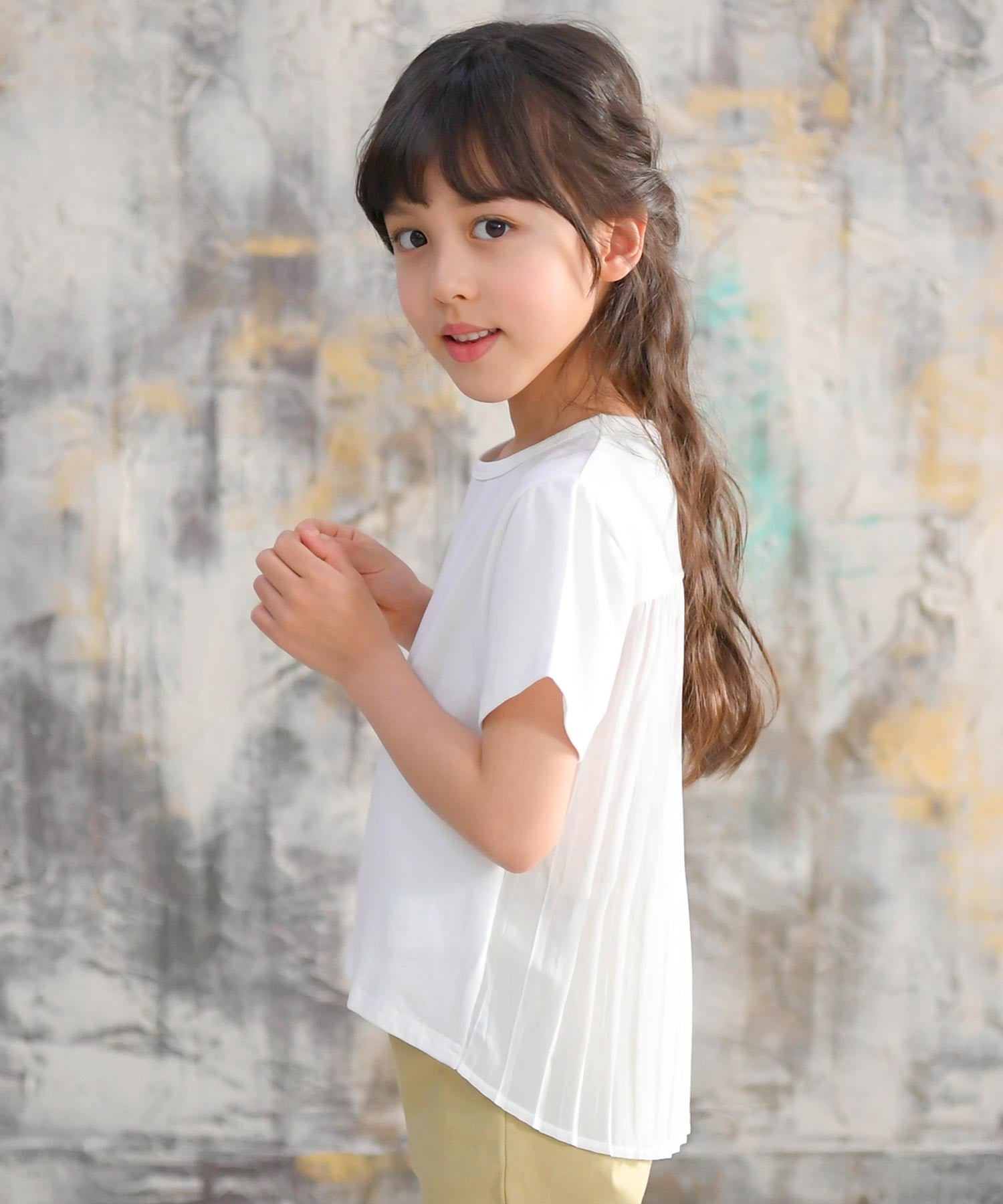Kodomo Fuku Bee Children's Clothing Bee Back Pleats Top