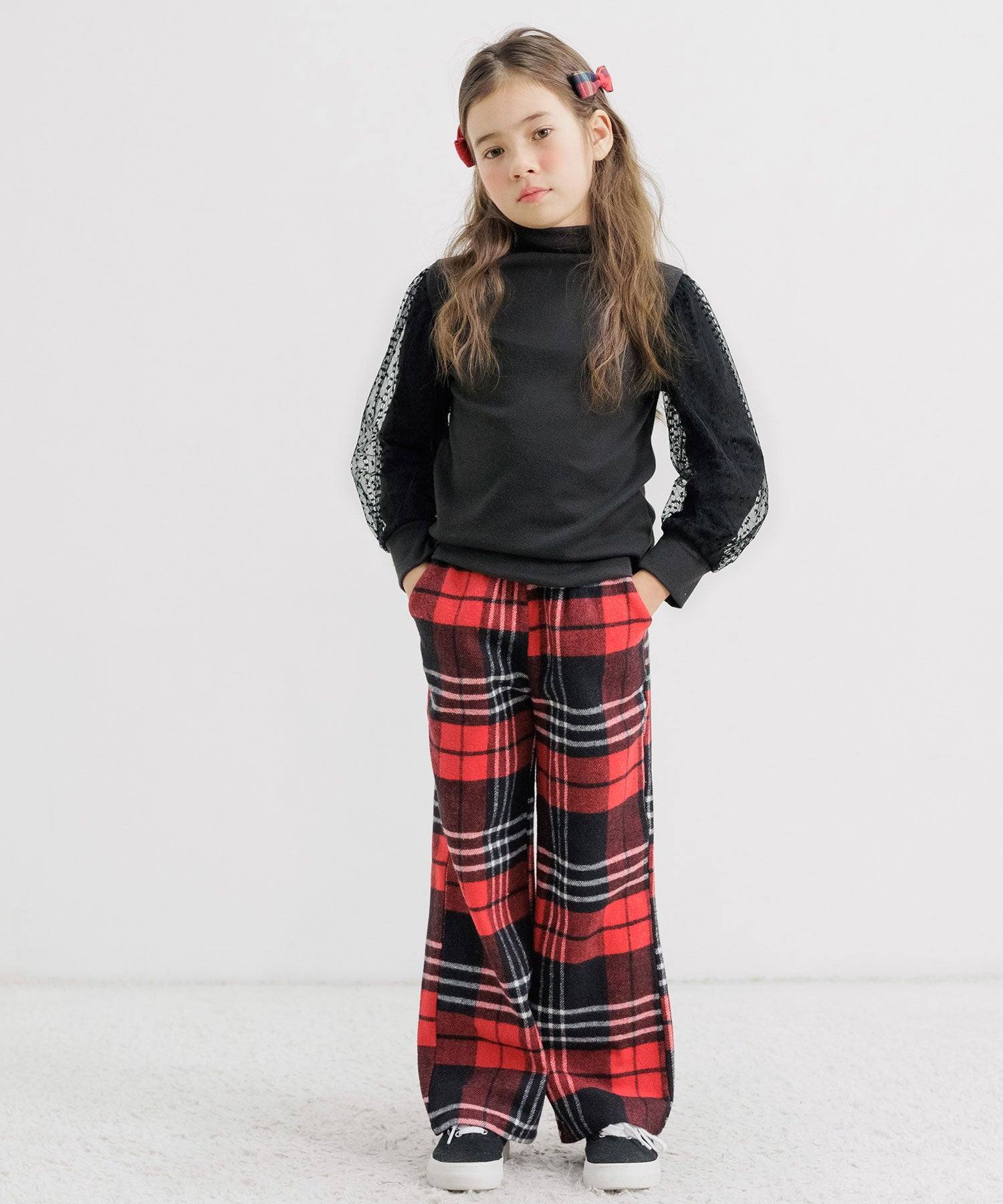 コドモフク ビー 子供服Bee 袖チュールトップス