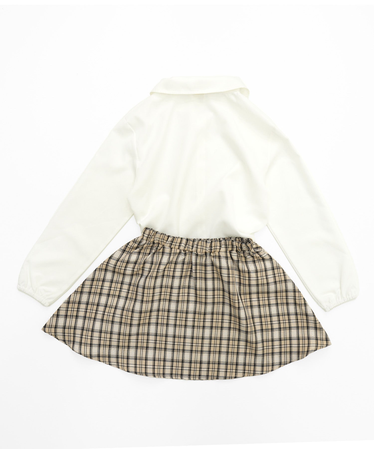 コドモフク ビー 子供服Bee セットアップ (ホワイト×ベージュ) ホワイト×ベージュ
