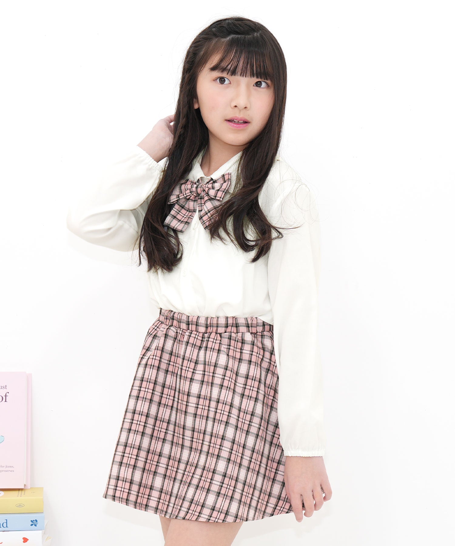 コドモフク ビー 子供服Bee セットアップ (ホワイト×くすみピンク) ホワイト×くすみピンク