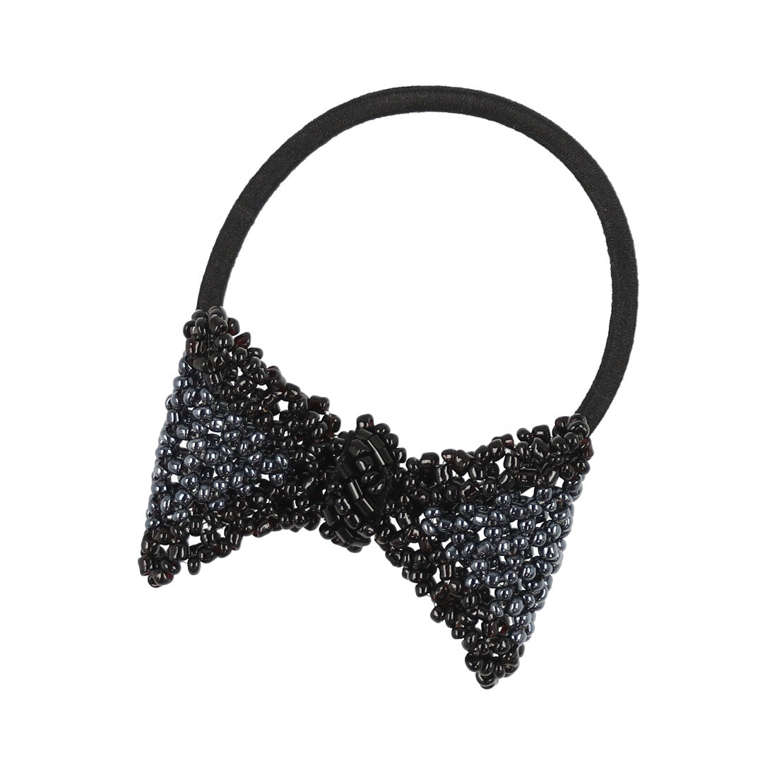 ビビ BIBI ビーズ リボンモチーフ ゴムポニー (ブラック系) ブラック系