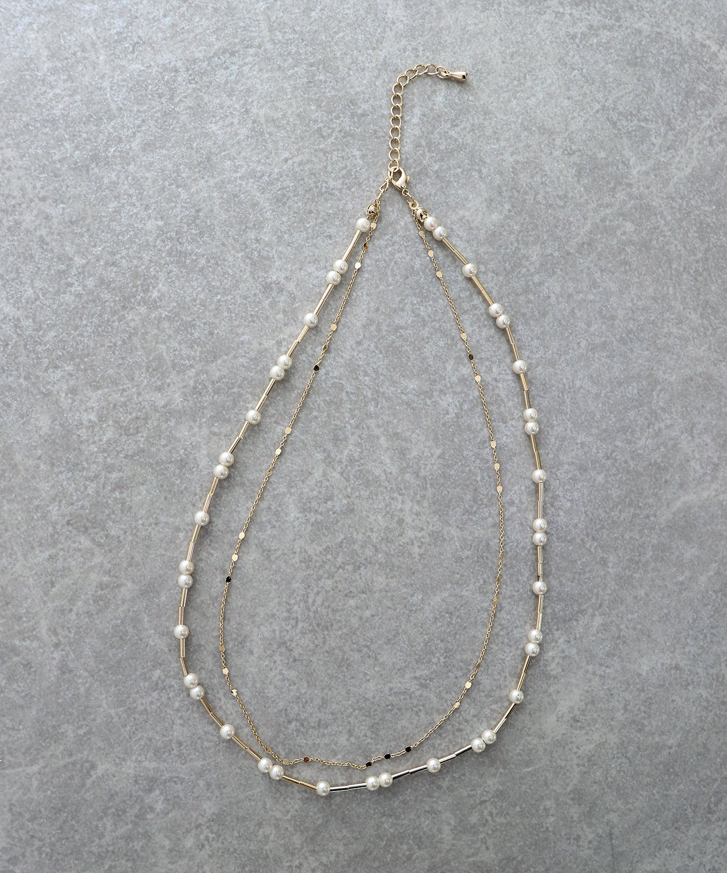 ブルーイースト BLUEEAST パールバー二連ネックレス (ゴールド(90)) ゴールド(90)