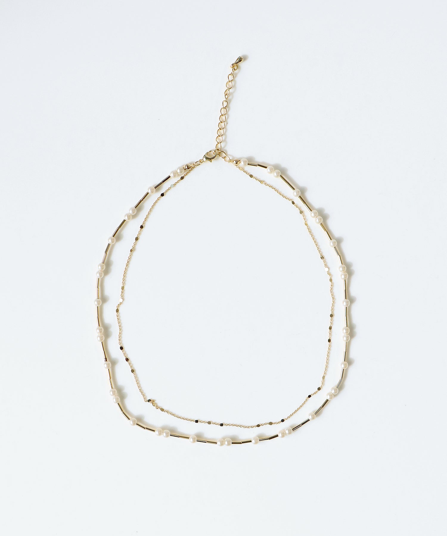 ブルーイースト BLUEEAST パールバー二連ネックレス (ゴールド(90)) ゴールド(90)