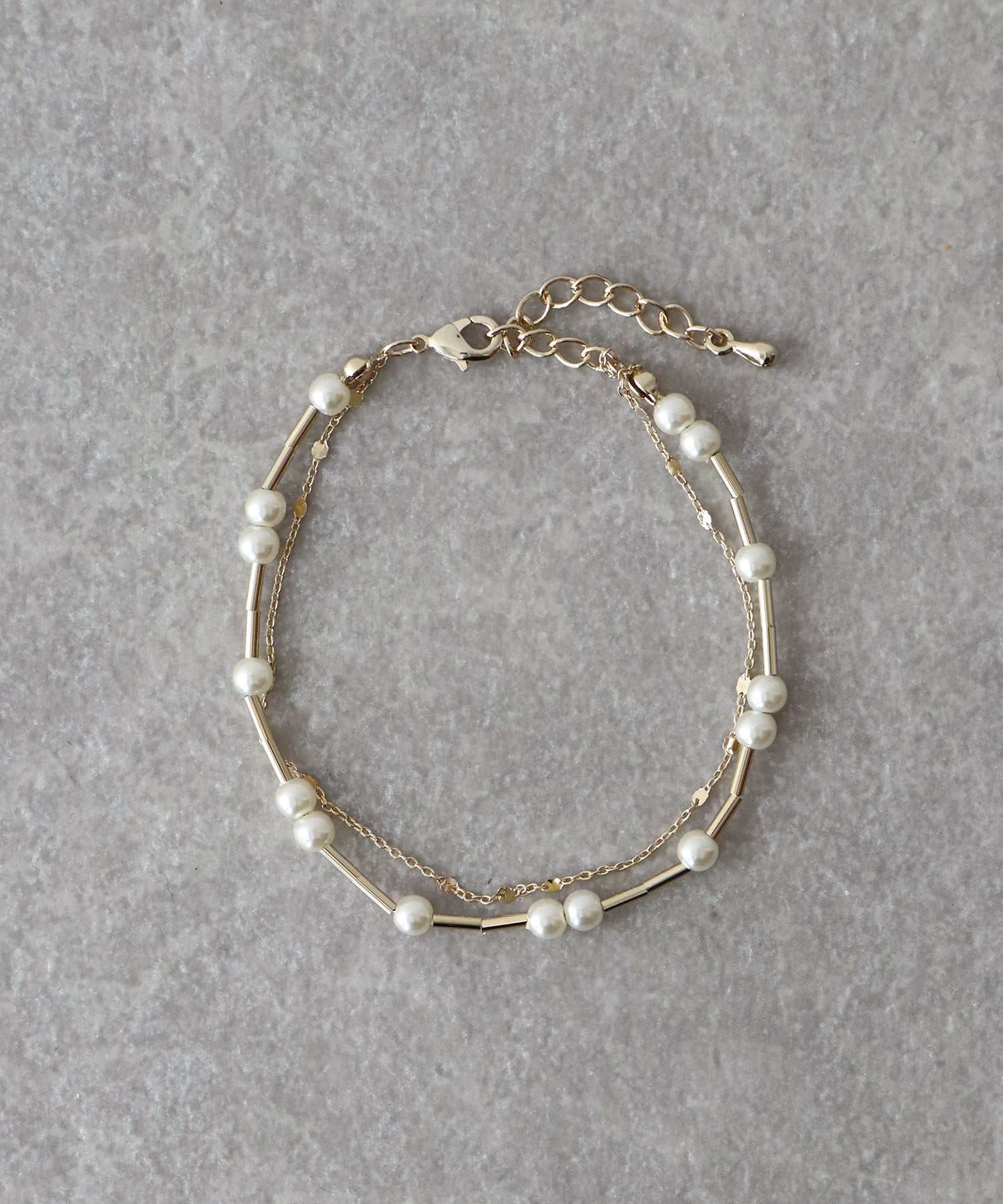 Blue East Pearl Long Chain Bracelet