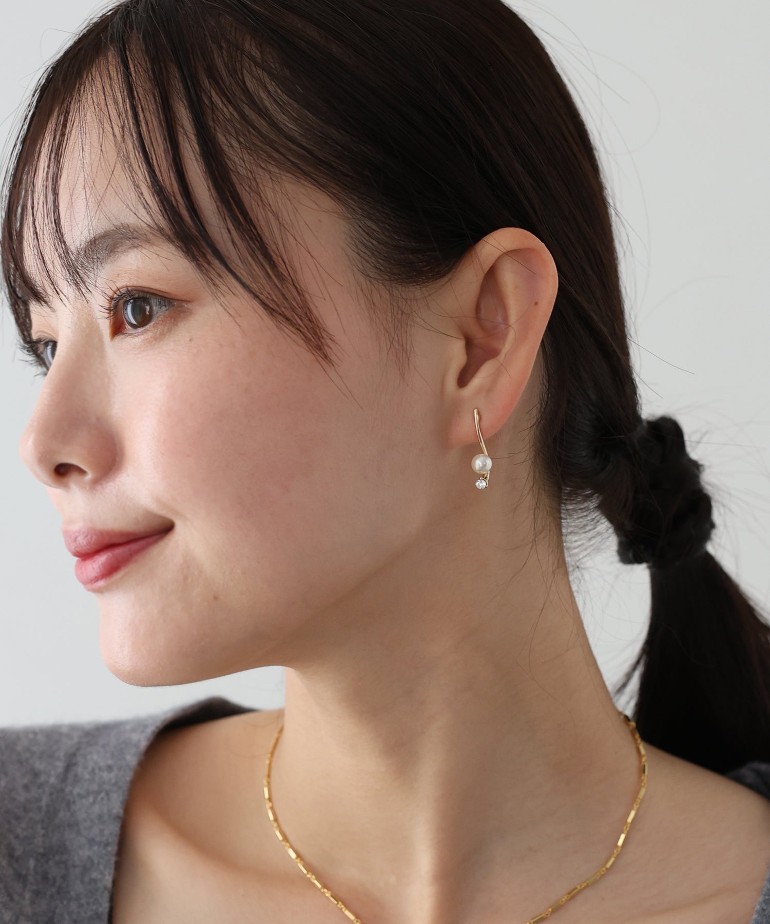 ブルーイースト BLUEEAST ラッパパールピアス (ゴールド) ゴールド