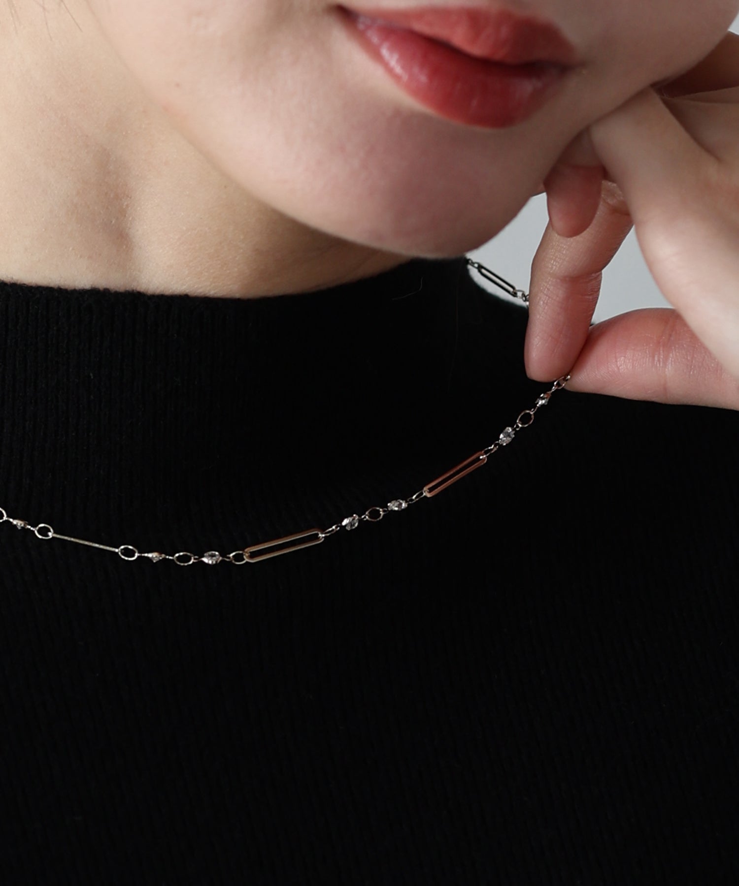 ブルーイースト BLUEEAST ビジューバーネックレス/ ニッケルフリー (ゴールド) ゴールド