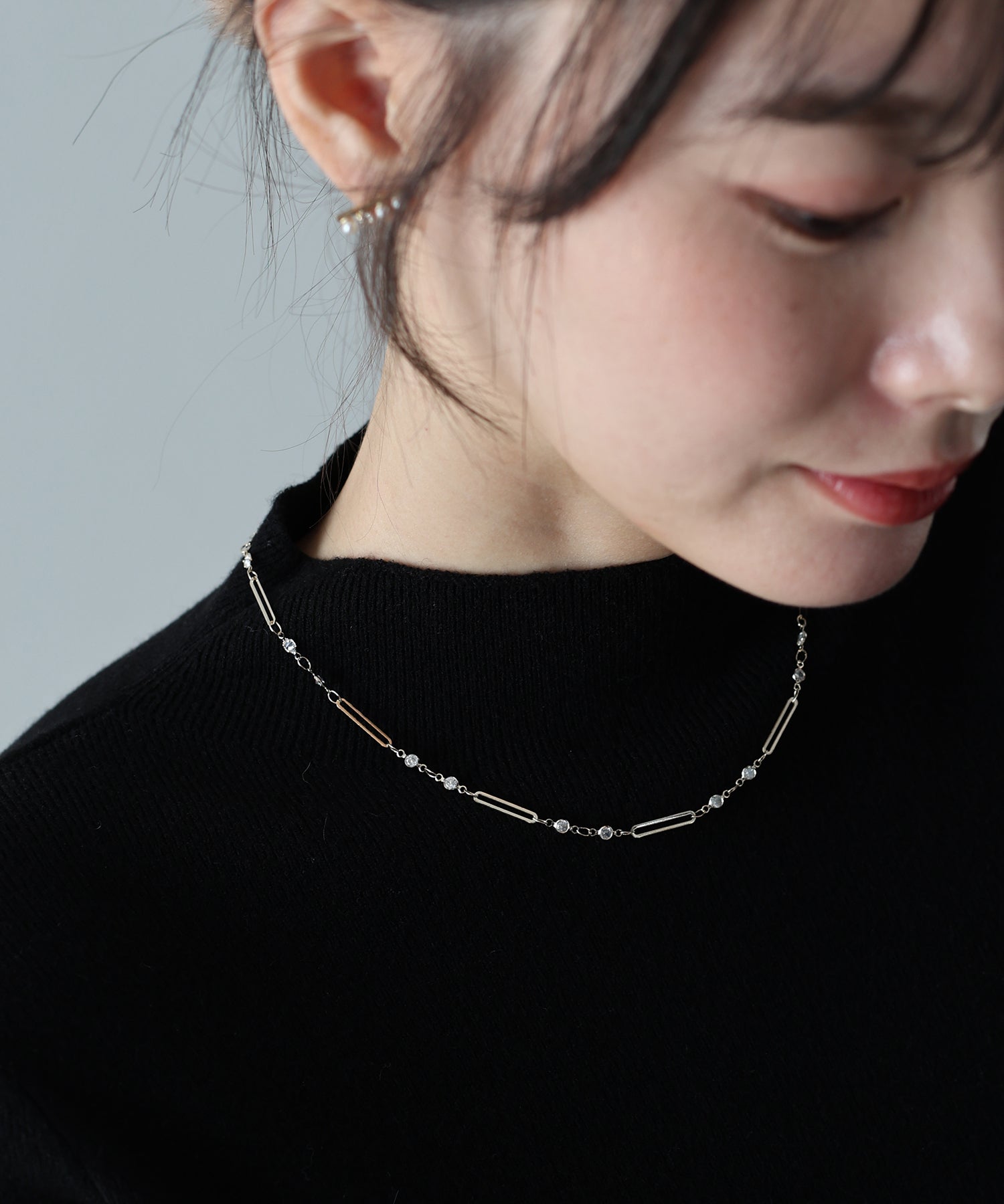 ブルーイースト BLUEEAST ビジューバーネックレス/ ニッケルフリー (ゴールド) ゴールド