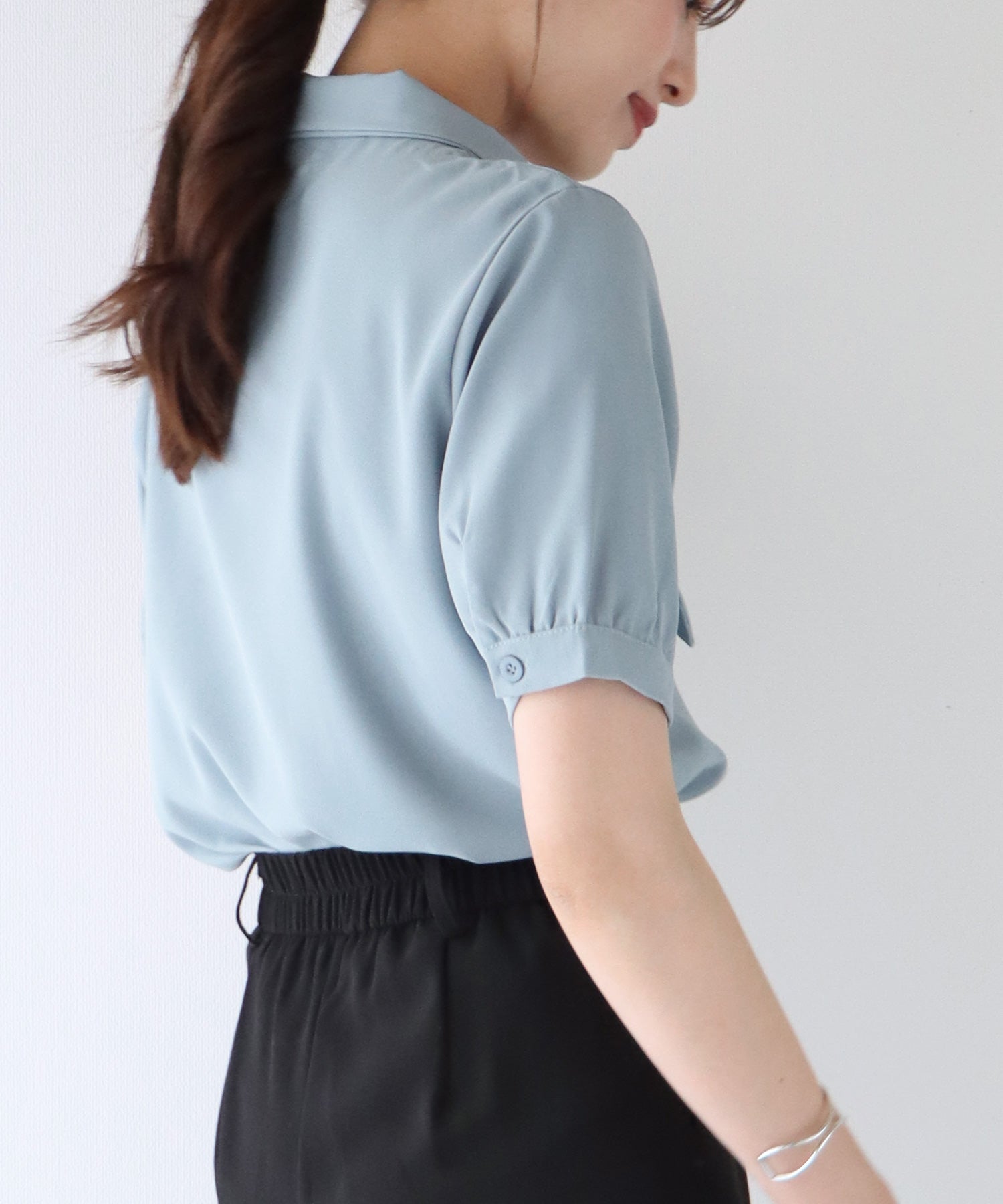 ブルーイースト BLUEEAST リボンタイブラウス