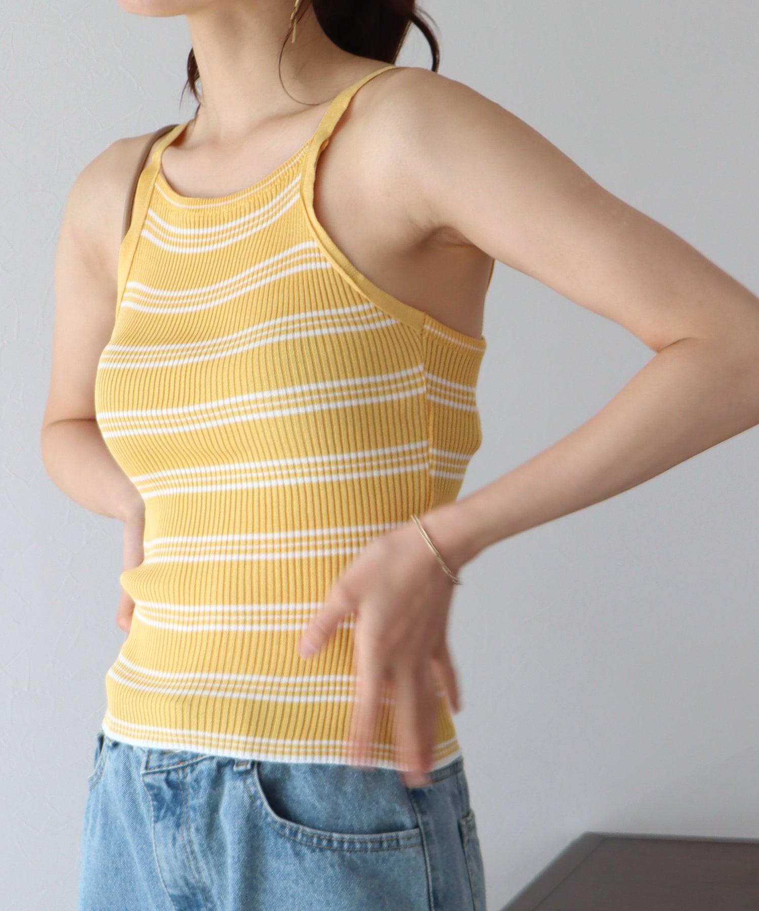 ブルーイースト BLUEEAST サマーニットリブボーダーキャミソール