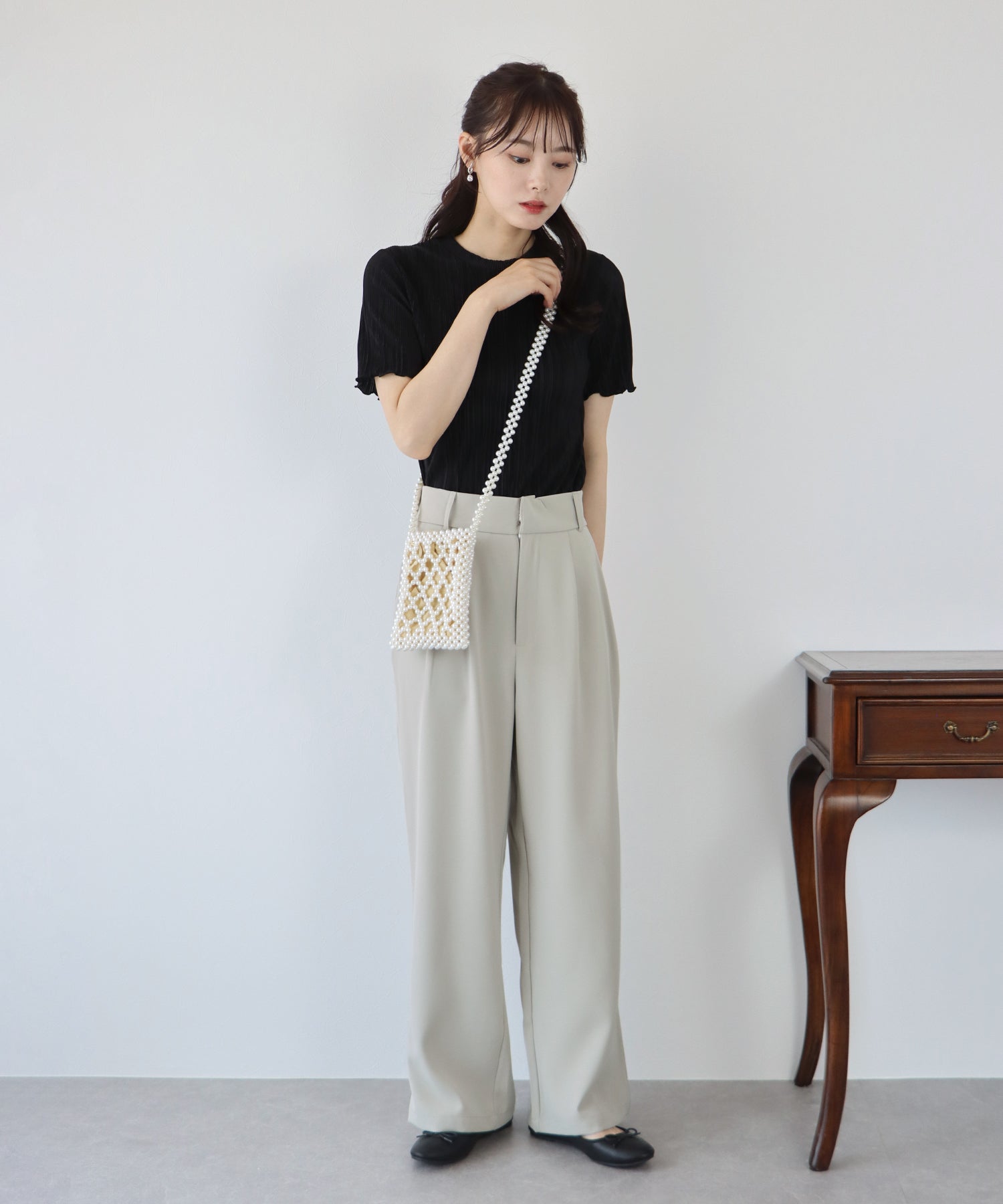 ブルーイースト BLUEEAST ハイウエストツータックスラックス