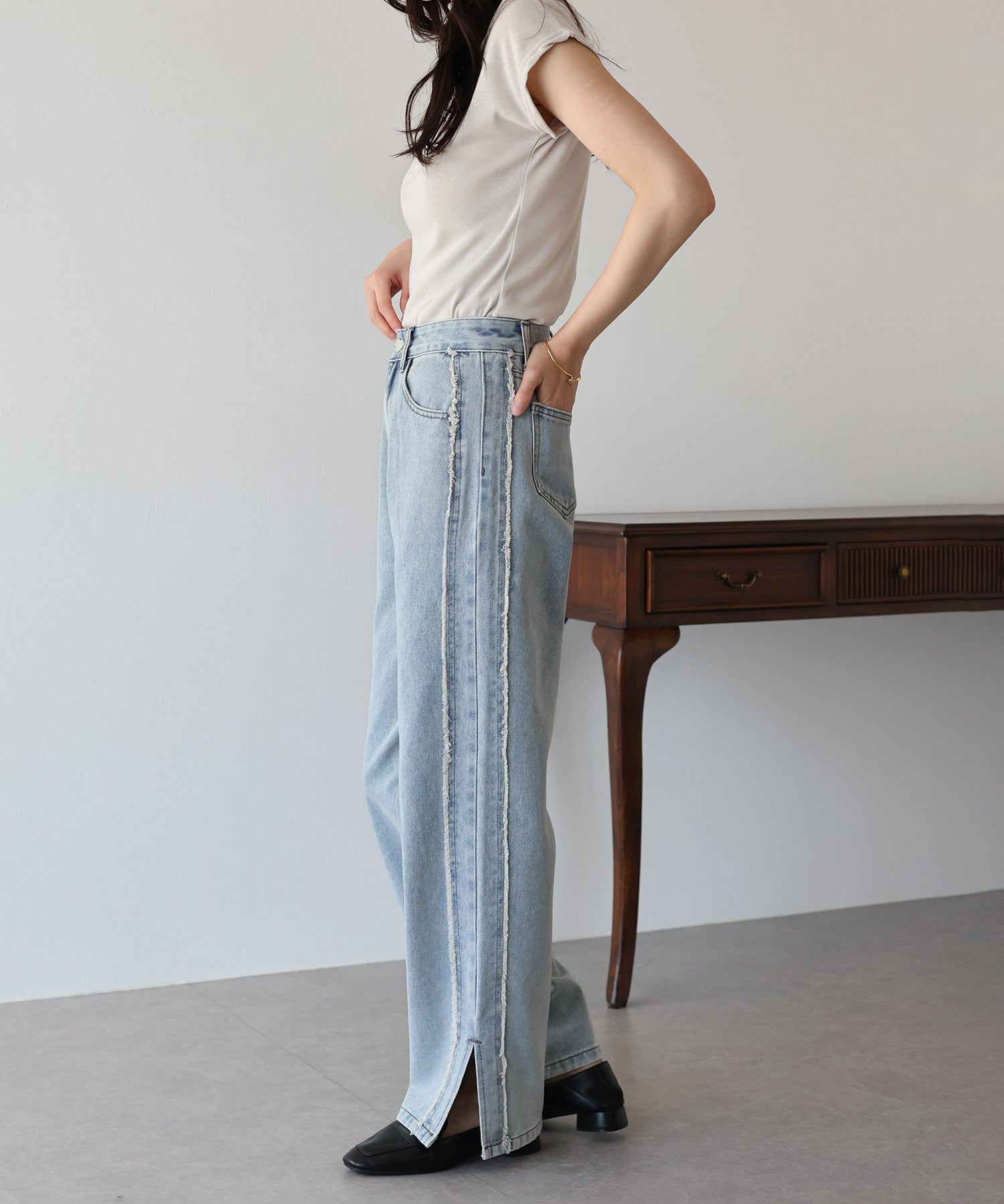 ブルーイースト BLUEEAST サイドフリンジデニム