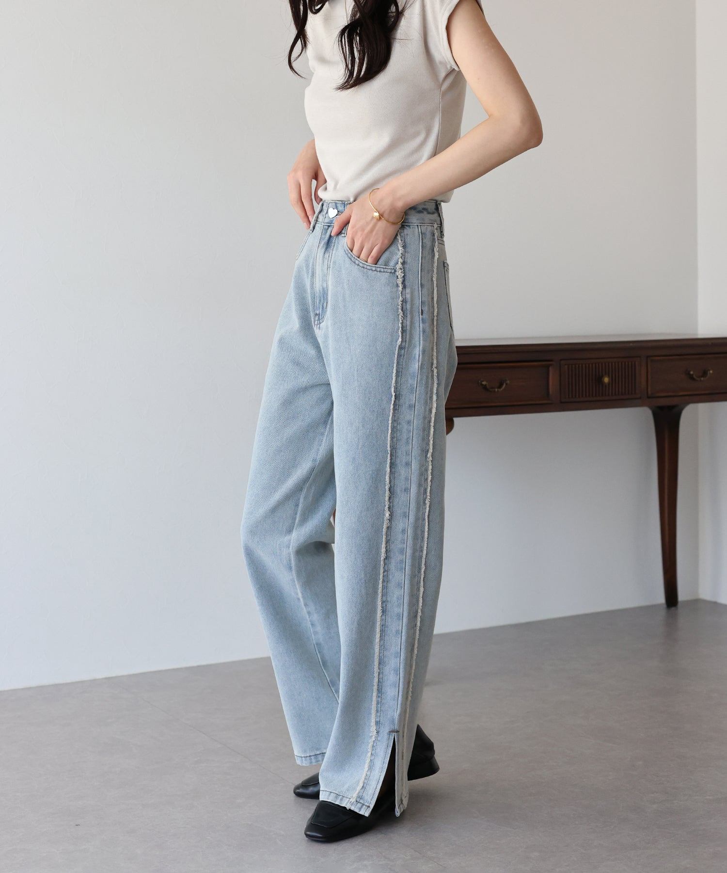 ブルーイースト BLUEEAST サイドフリンジデニム