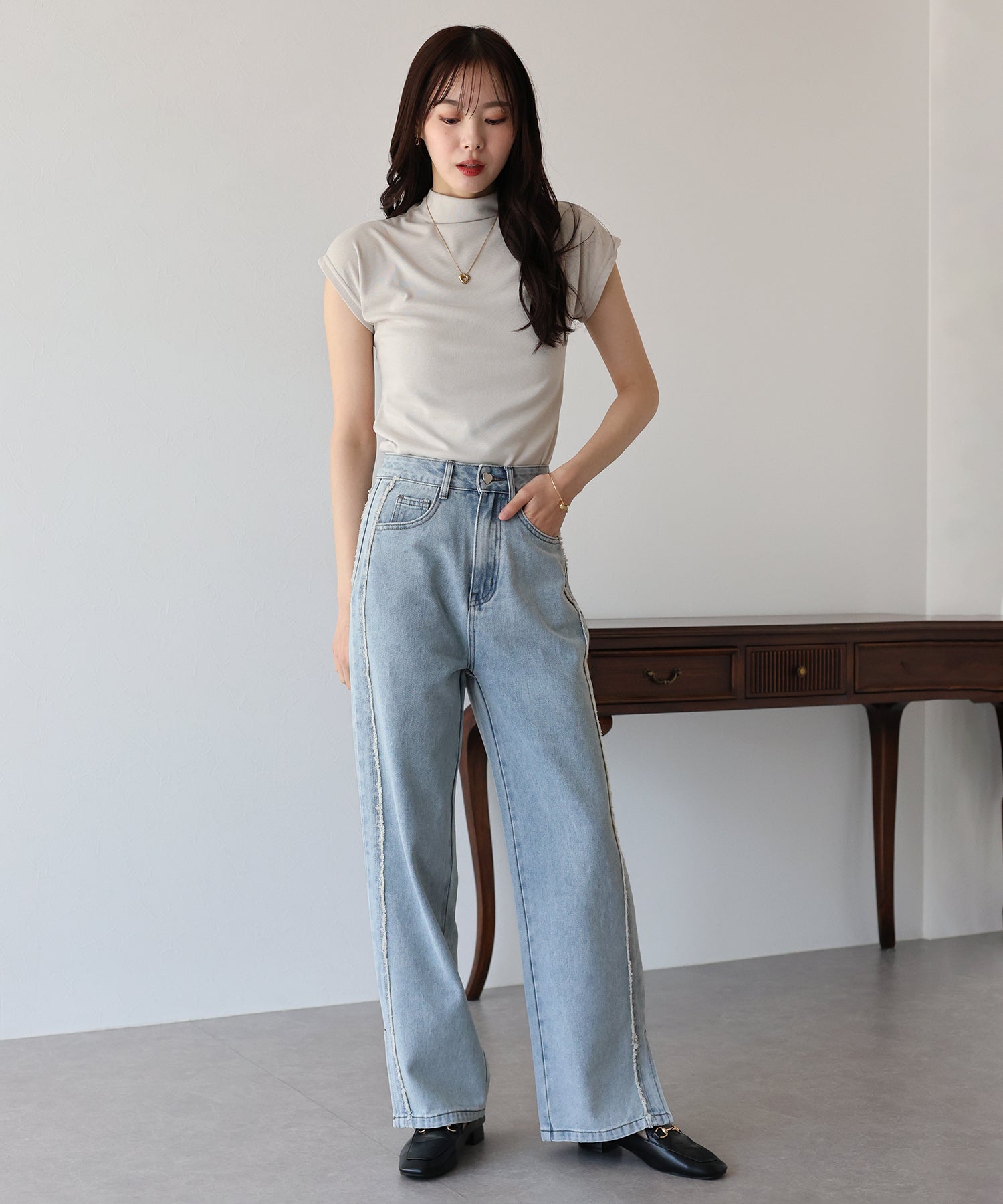 ブルーイースト BLUEEAST サイドフリンジデニム