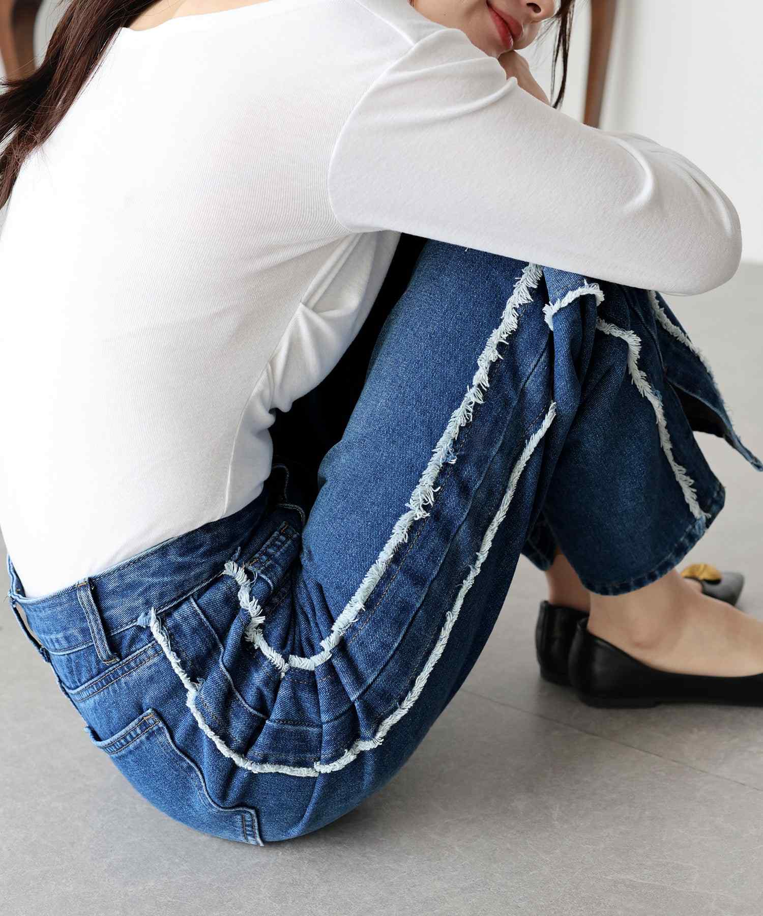 ブルーイースト BLUEEAST サイドフリンジデニム