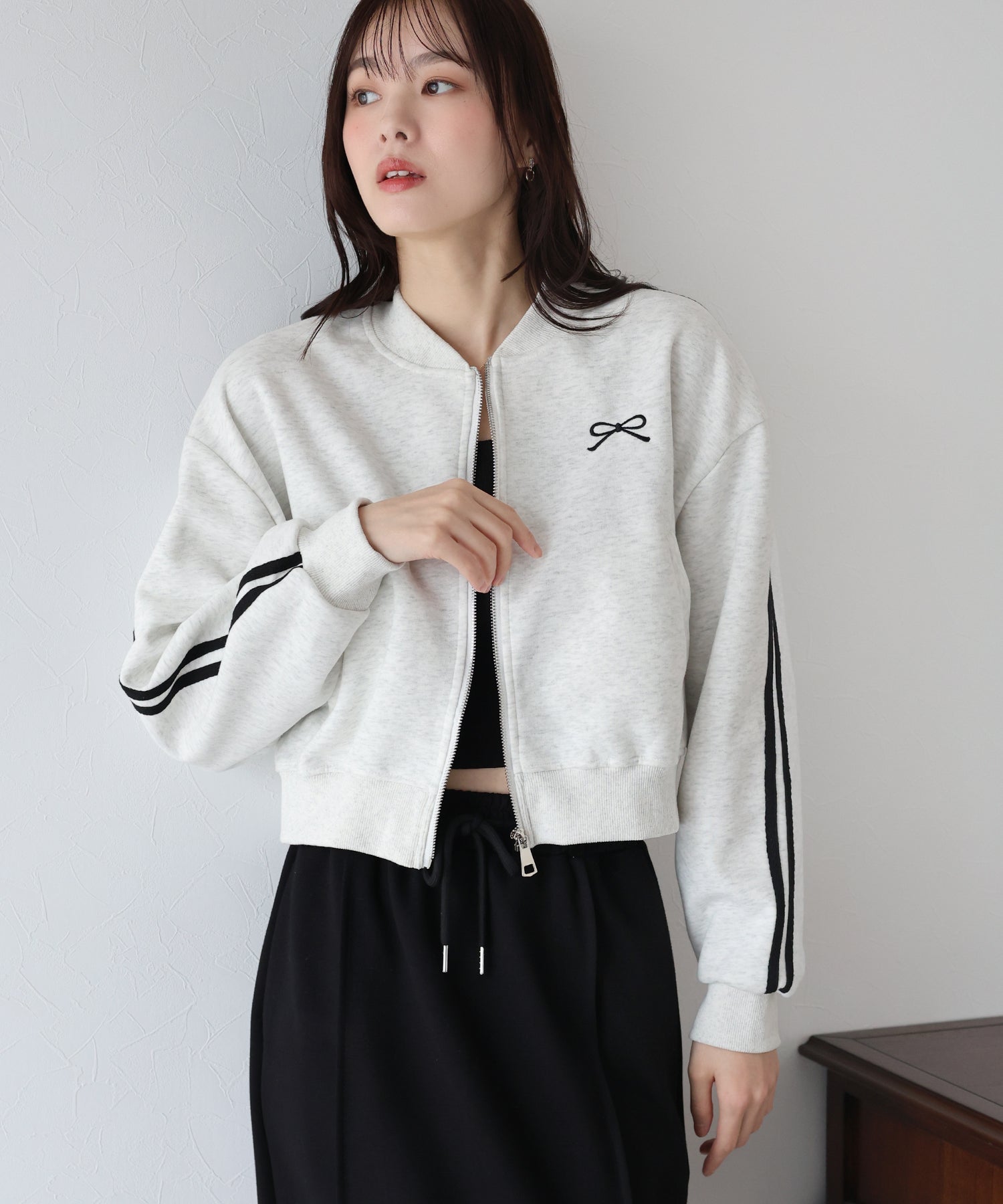 ブルーイースト BLUEEAST ワンポイントブルゾン (ホワイト) ホワイト