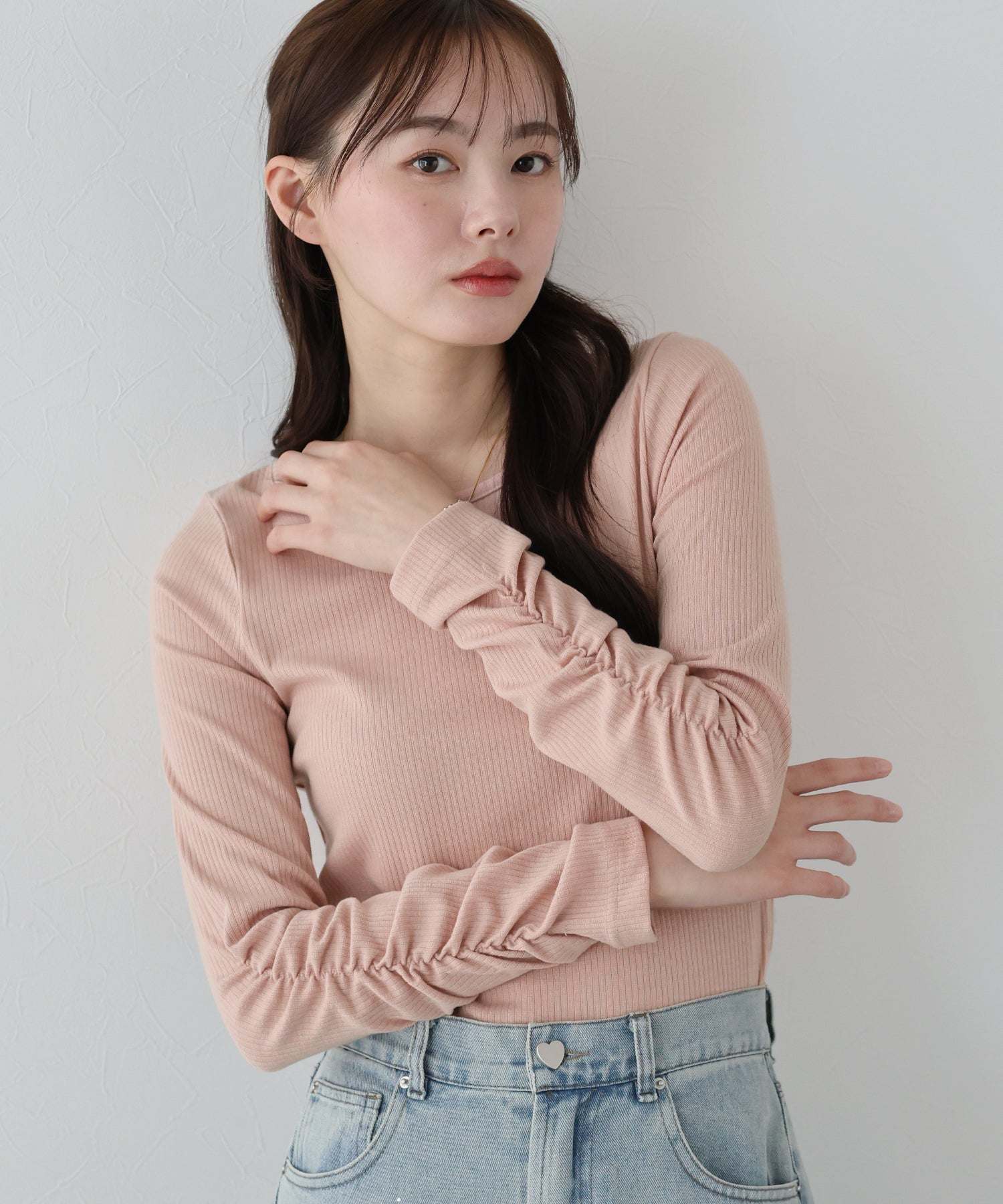 藍東 BLUEEAST 皺褶袖上衣