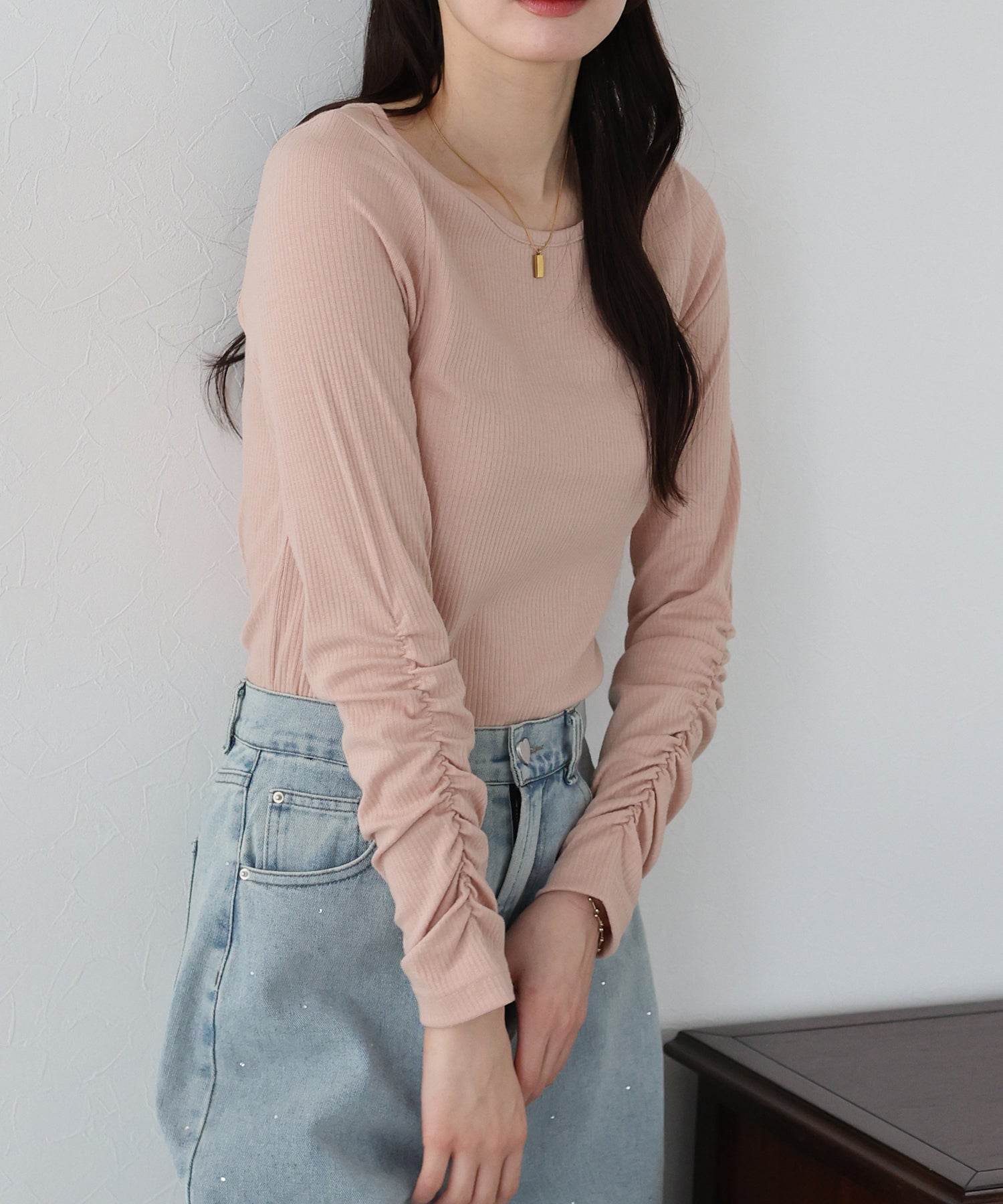 藍東 BLUEEAST 皺褶袖上衣